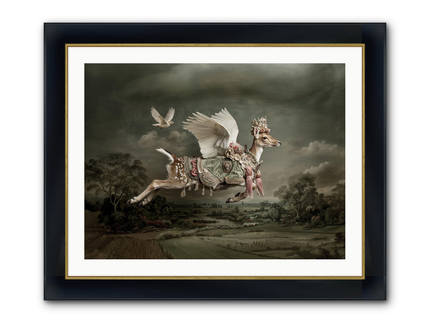 Tales From The Golden Acres Framed Print - Wide Black w/Gold 32x24