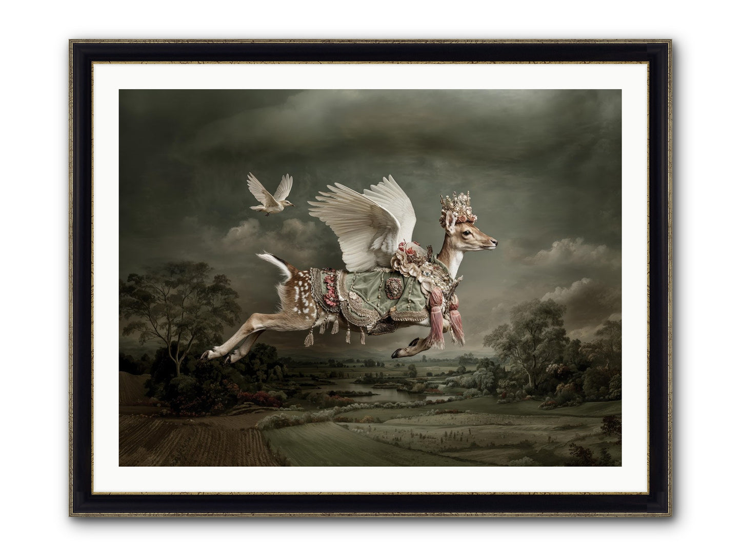 Tales From The Golden Acres Framed Print - Black & Gold 40x30