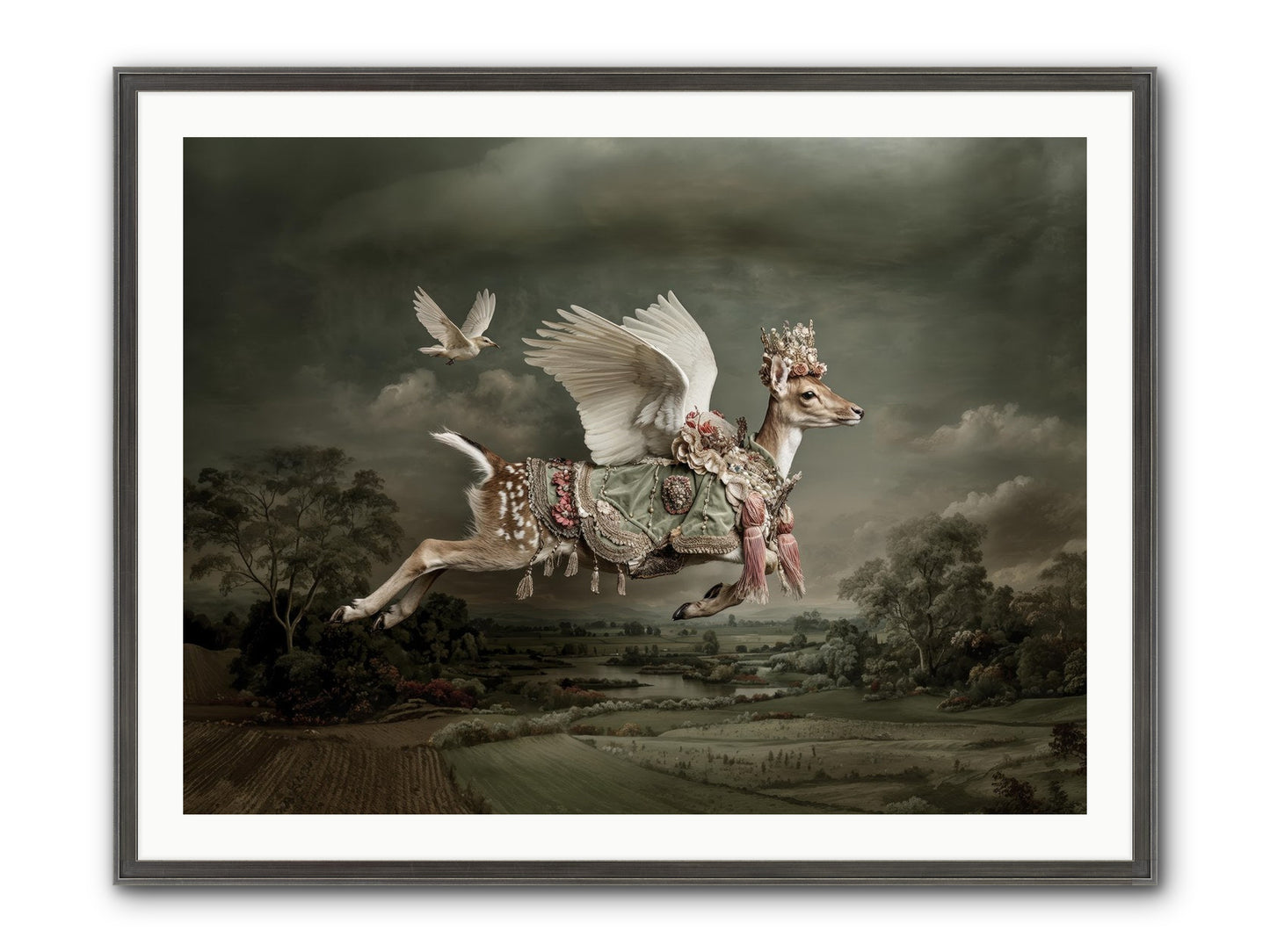 Tales From The Golden Acres Framed Print - Slimwoods Black/Silver 40x30