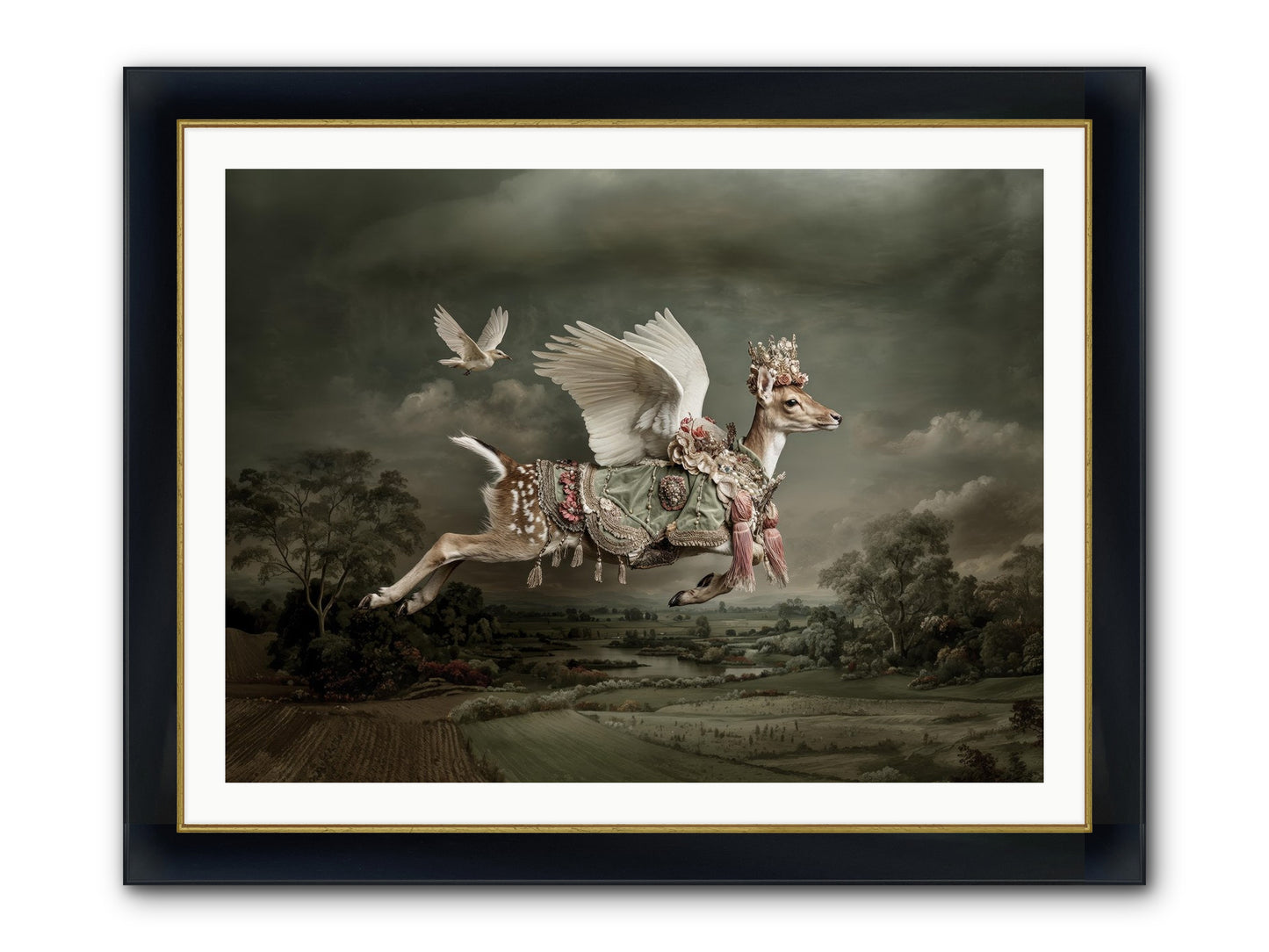 Tales From The Golden Acres Framed Print - Wide Black w/Gold 40x30