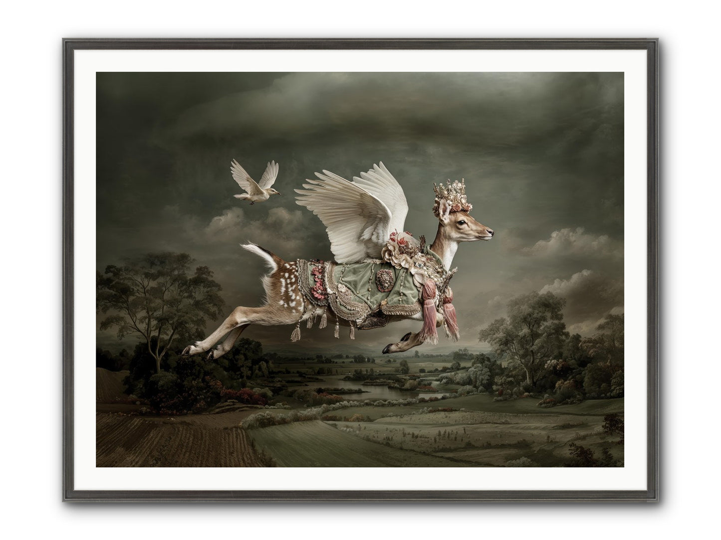 Tales From The Golden Acres Framed Print - Slimwoods Black/Silver 48x36