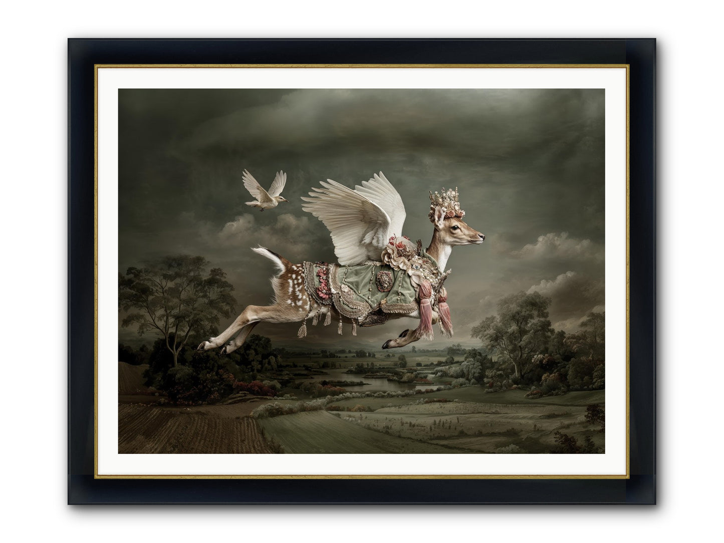 Tales From The Golden Acres Framed Print - Wide Black w/Gold 48x36