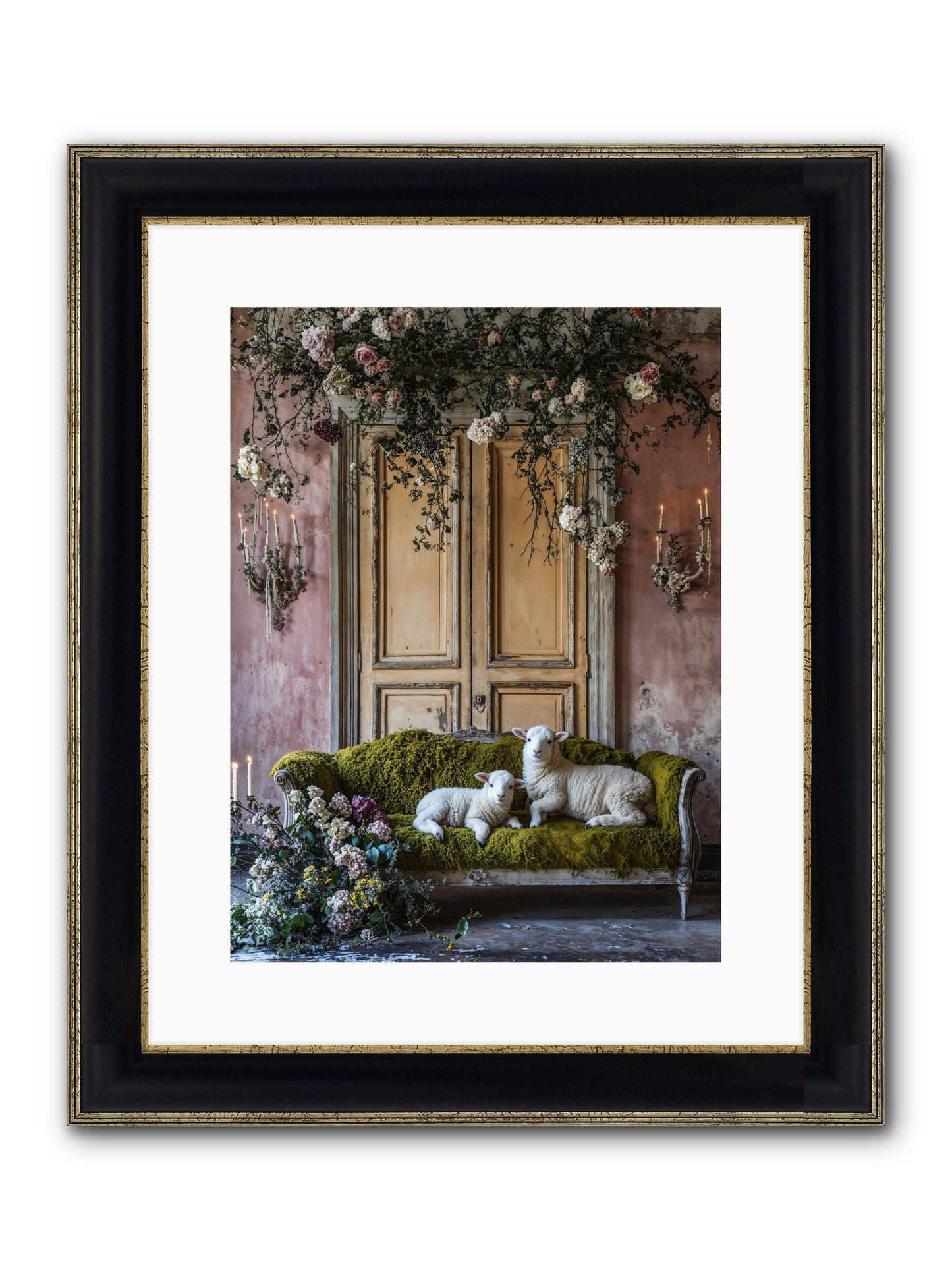 Tales From Velvet Fields Framed Print - Black & Gold 12x16