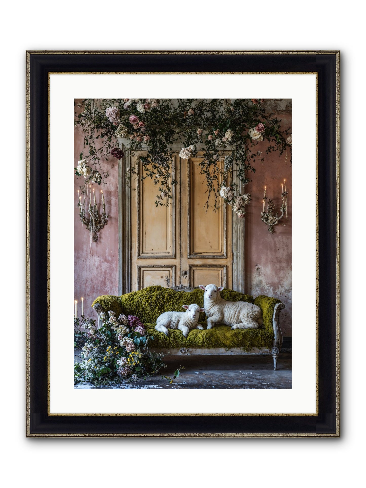 Tales From Velvet Fields Framed Print - Black & Gold 18x24