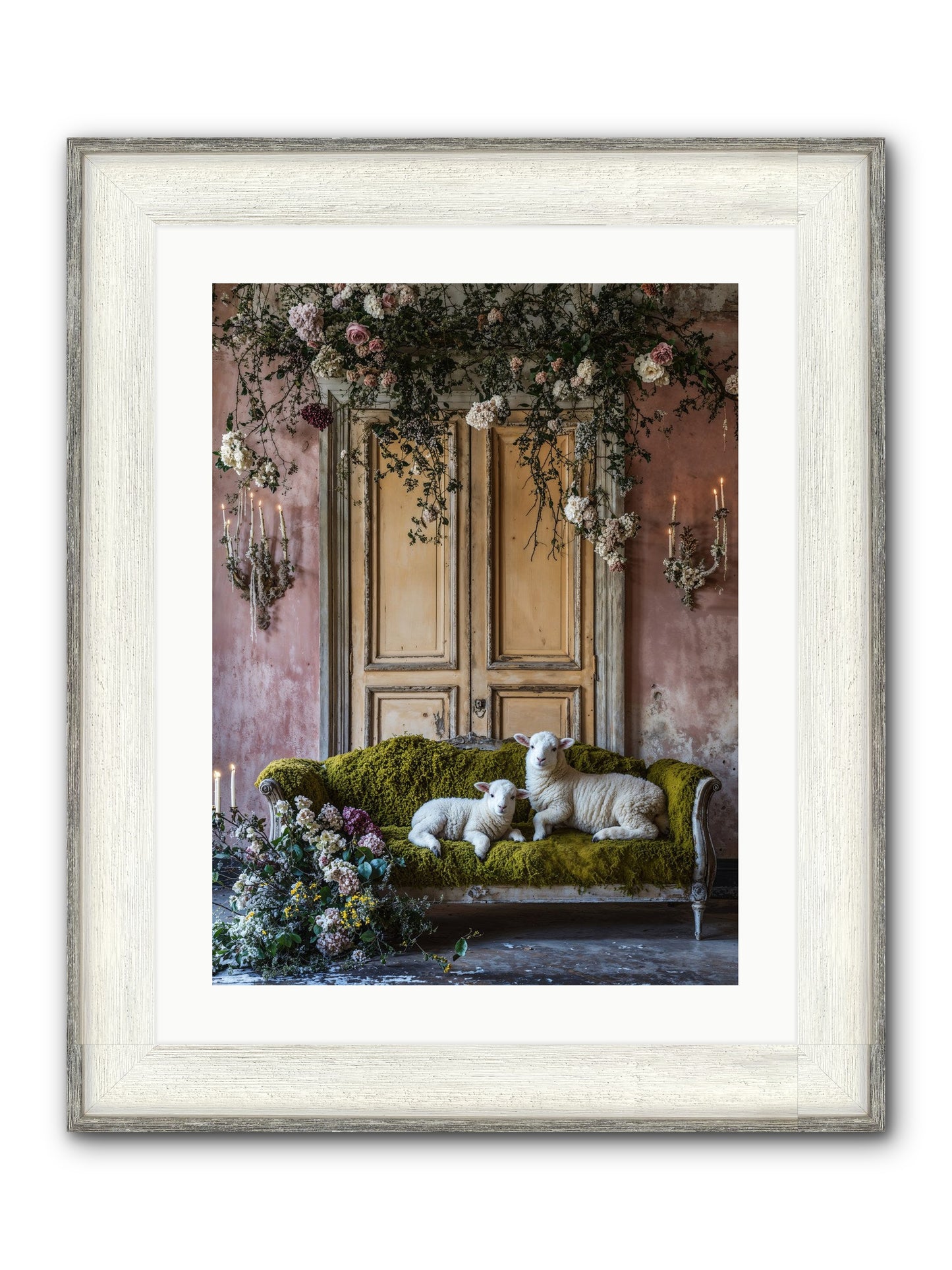 Tales From Velvet Fields Framed Print - Driftwood White 18x24