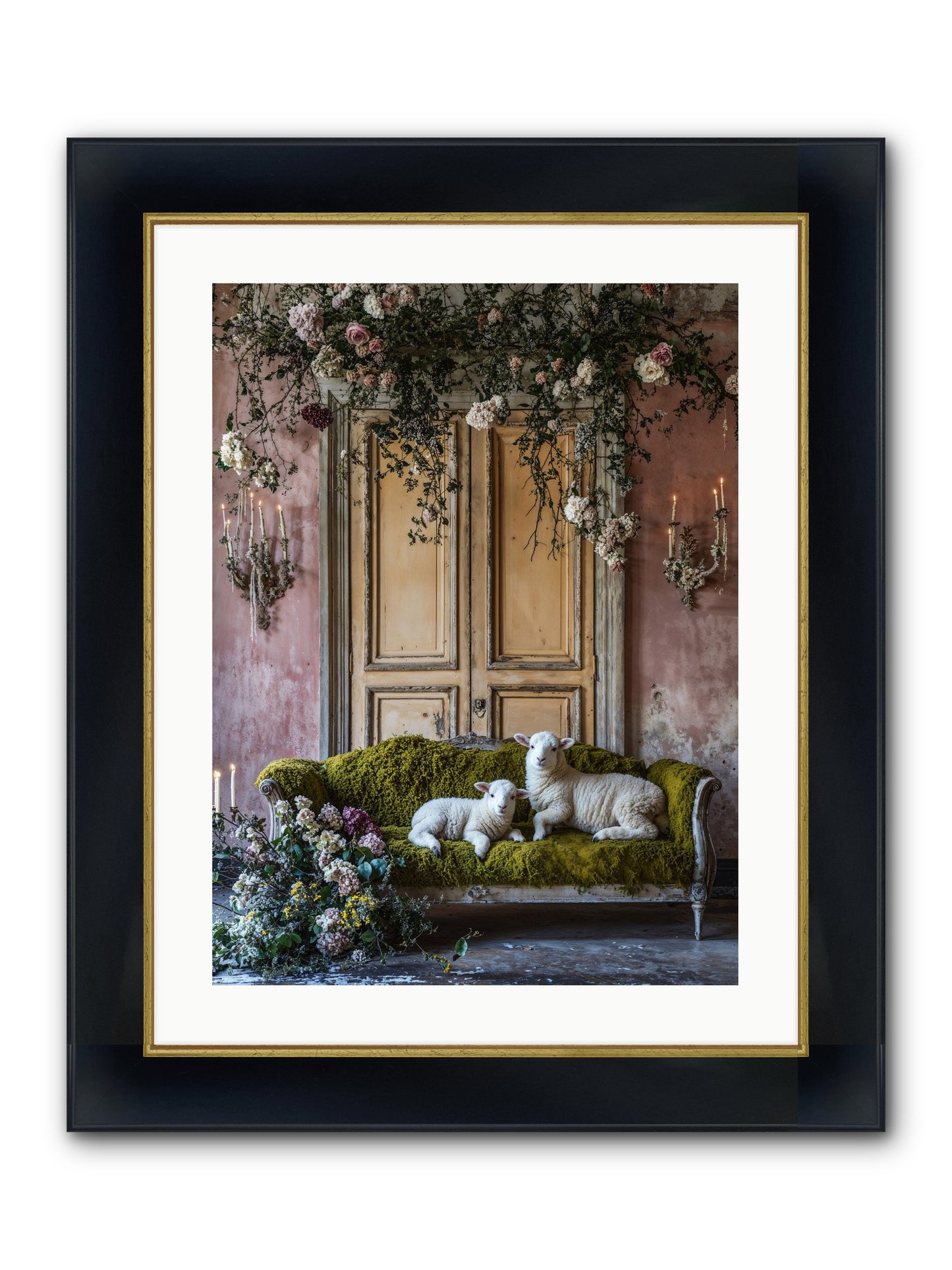 Tales From Velvet Fields Framed Print - Wide Black w/Gold 18x24