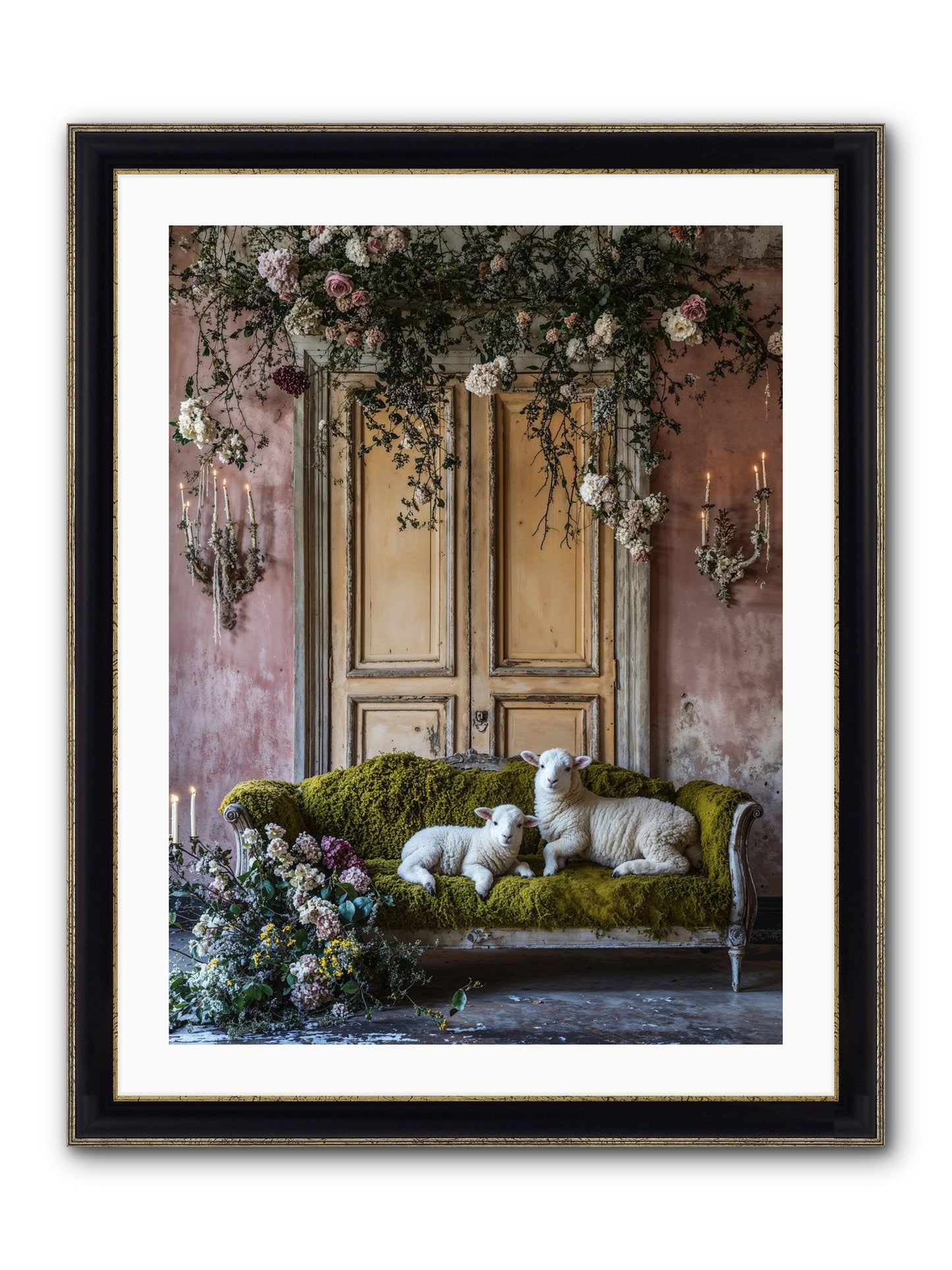 Tales From Velvet Fields Framed Print - Black & Gold 24x32