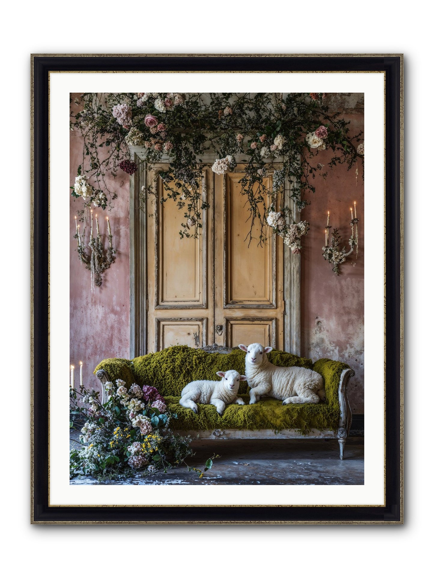 Tales From Velvet Fields Framed Print - Black & Gold 30x40