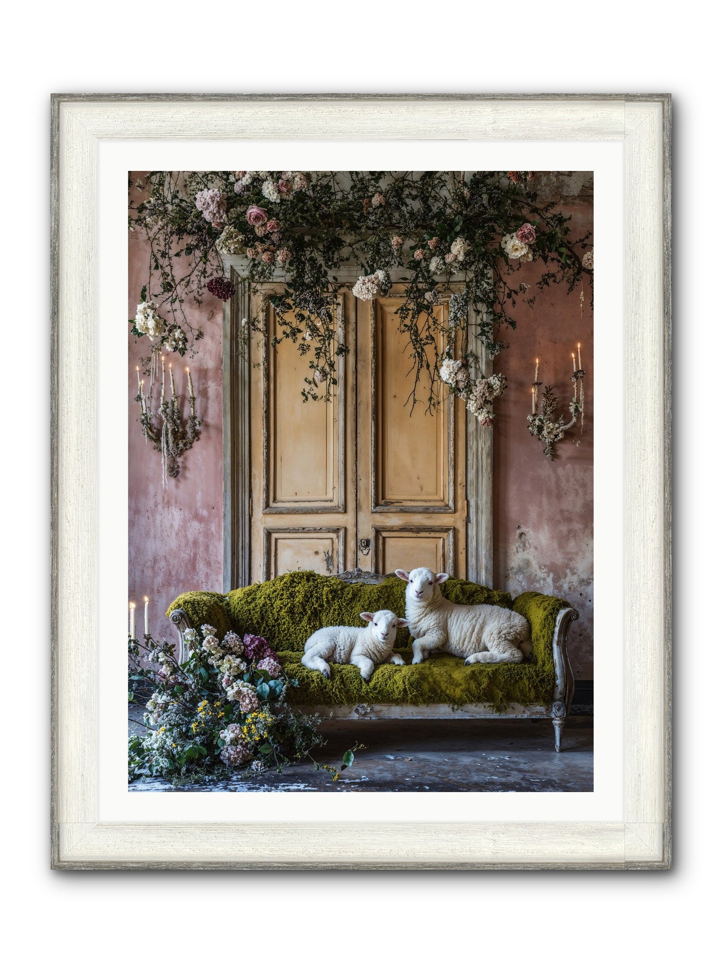 Tales From Velvet Fields Framed Print - Driftwood White 30x40