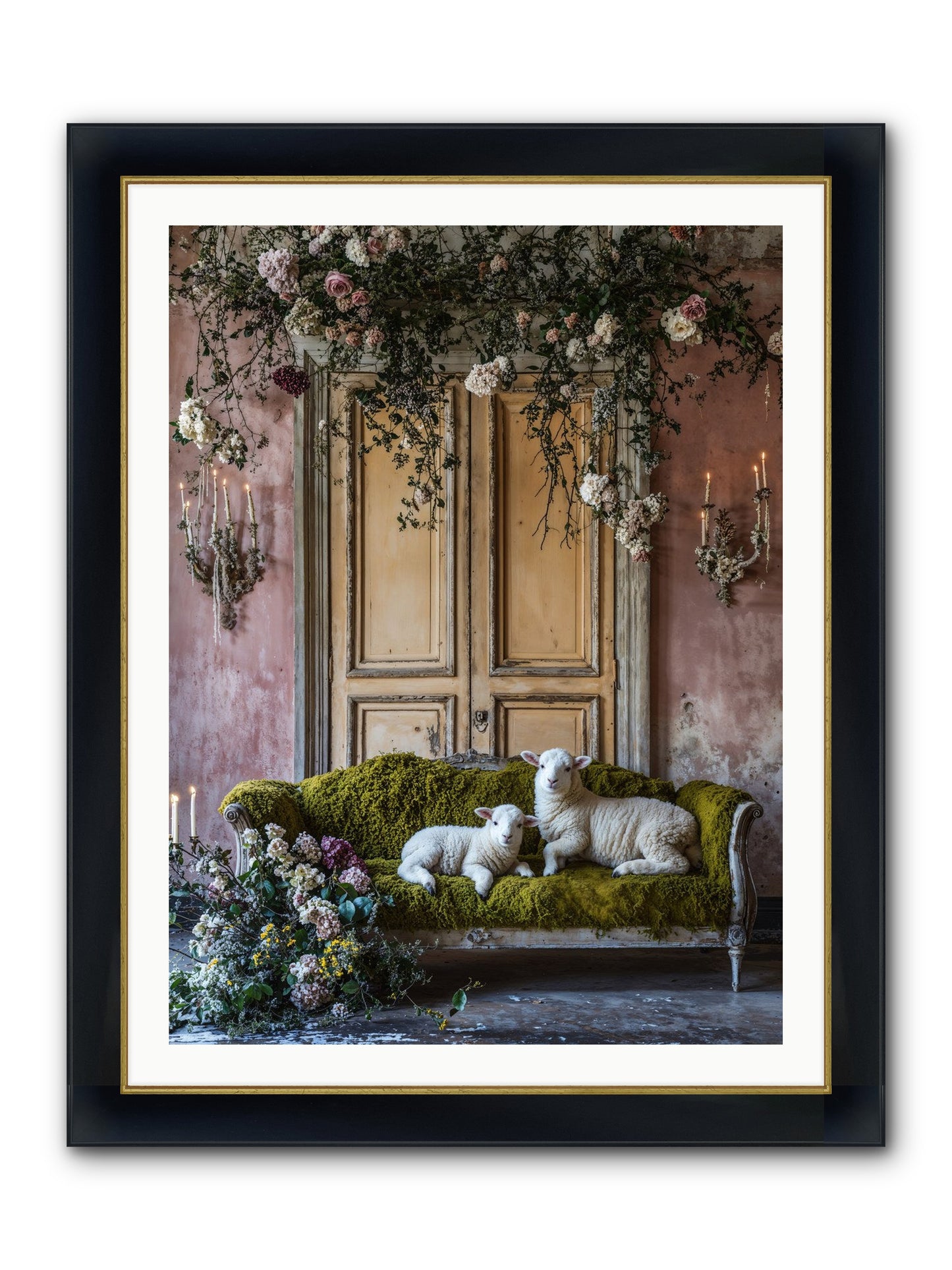 Tales From Velvet Fields Framed Print - Wide Black w/Gold 30x40