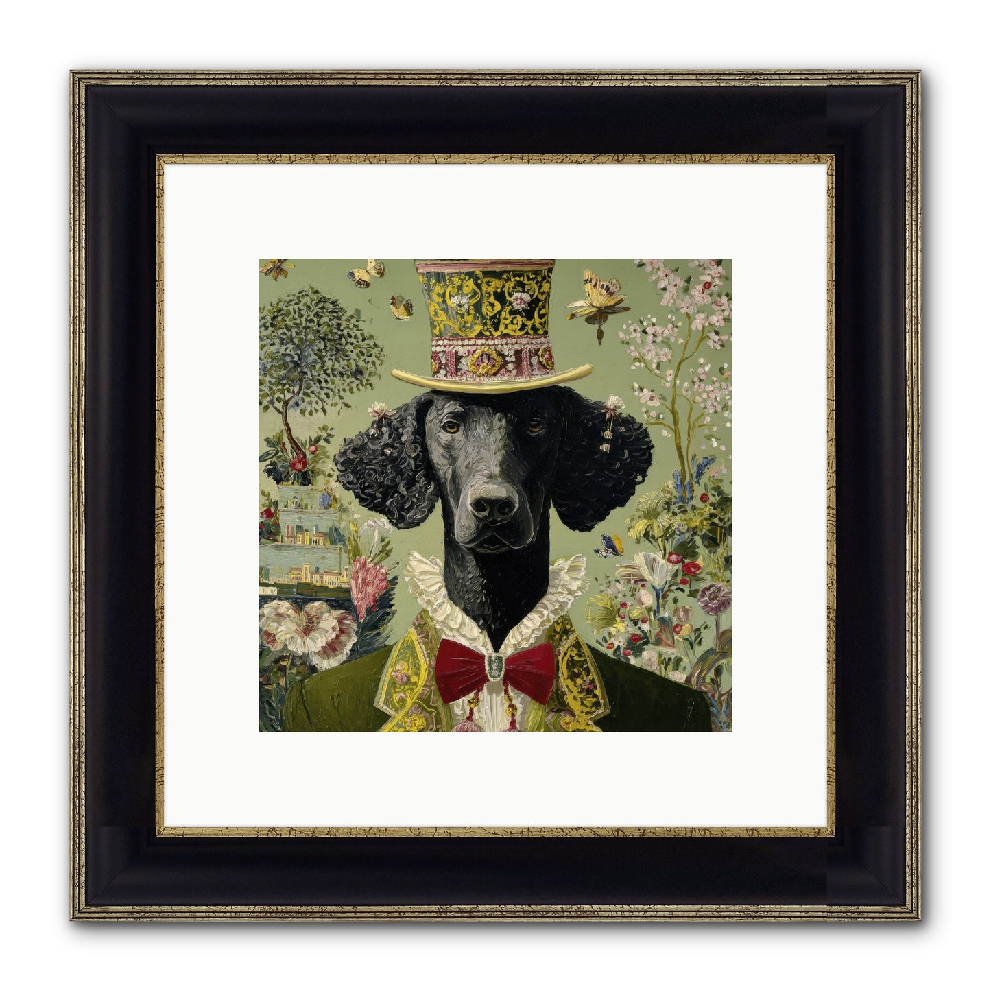 Tales Of Roaming Framed Print - Black & Gold 10x10