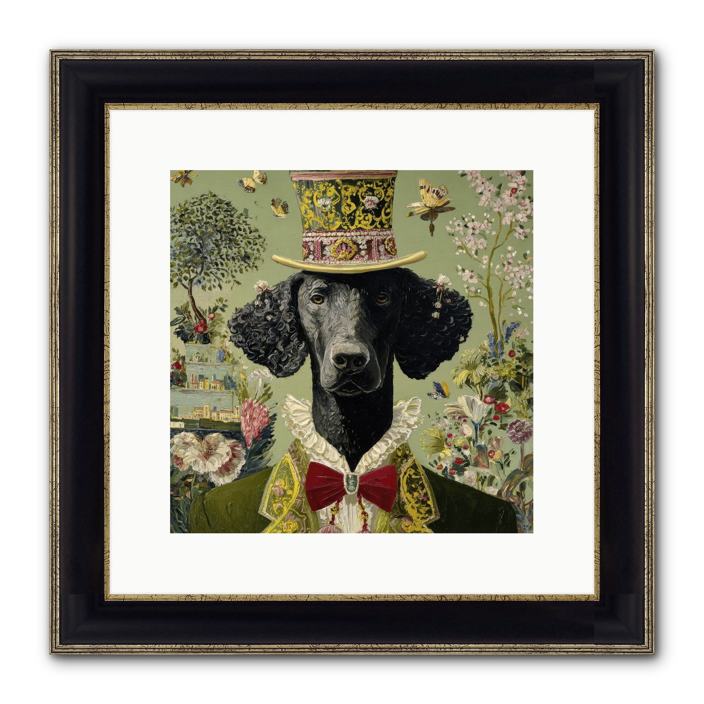 Tales Of Roaming Framed Print - Black & Gold 12x12