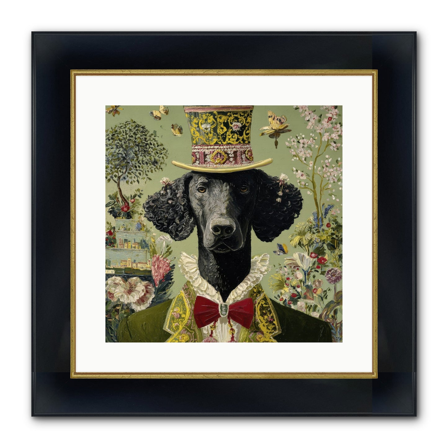 Tales Of Roaming Framed Print - Wide Black w/Gold 16x16
