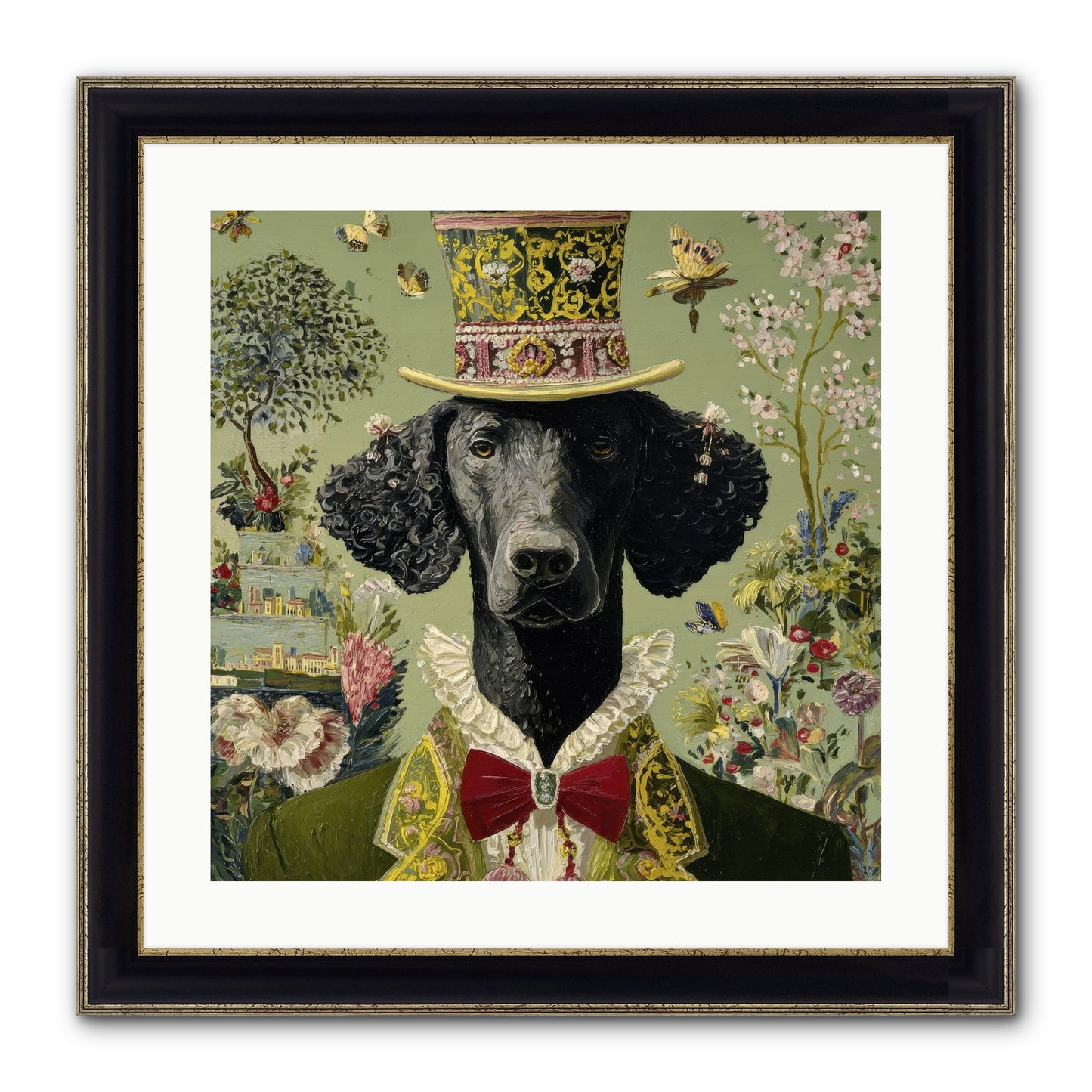 Tales Of Roaming Framed Print - Black & Gold 20x20