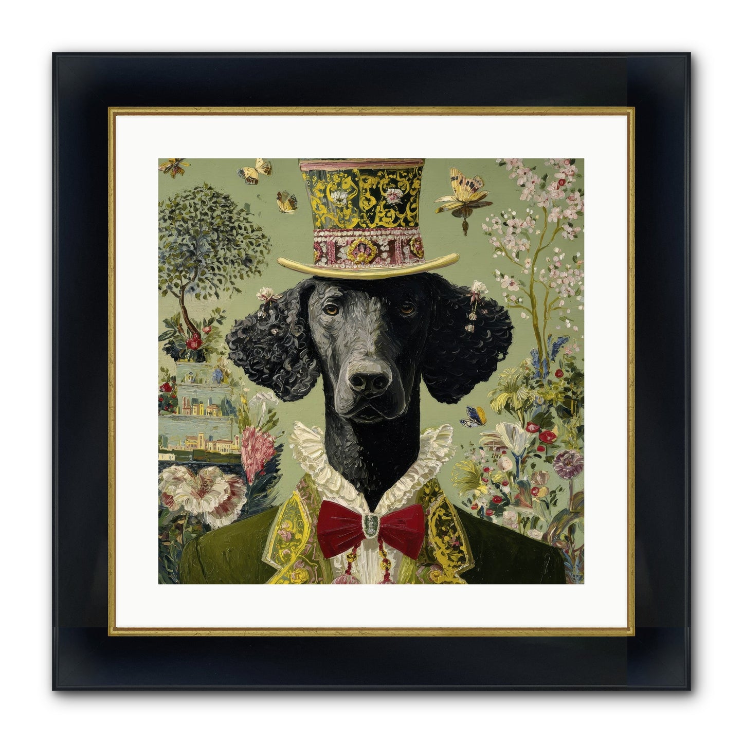 Tales Of Roaming Framed Print - Wide Black w/Gold 20x20