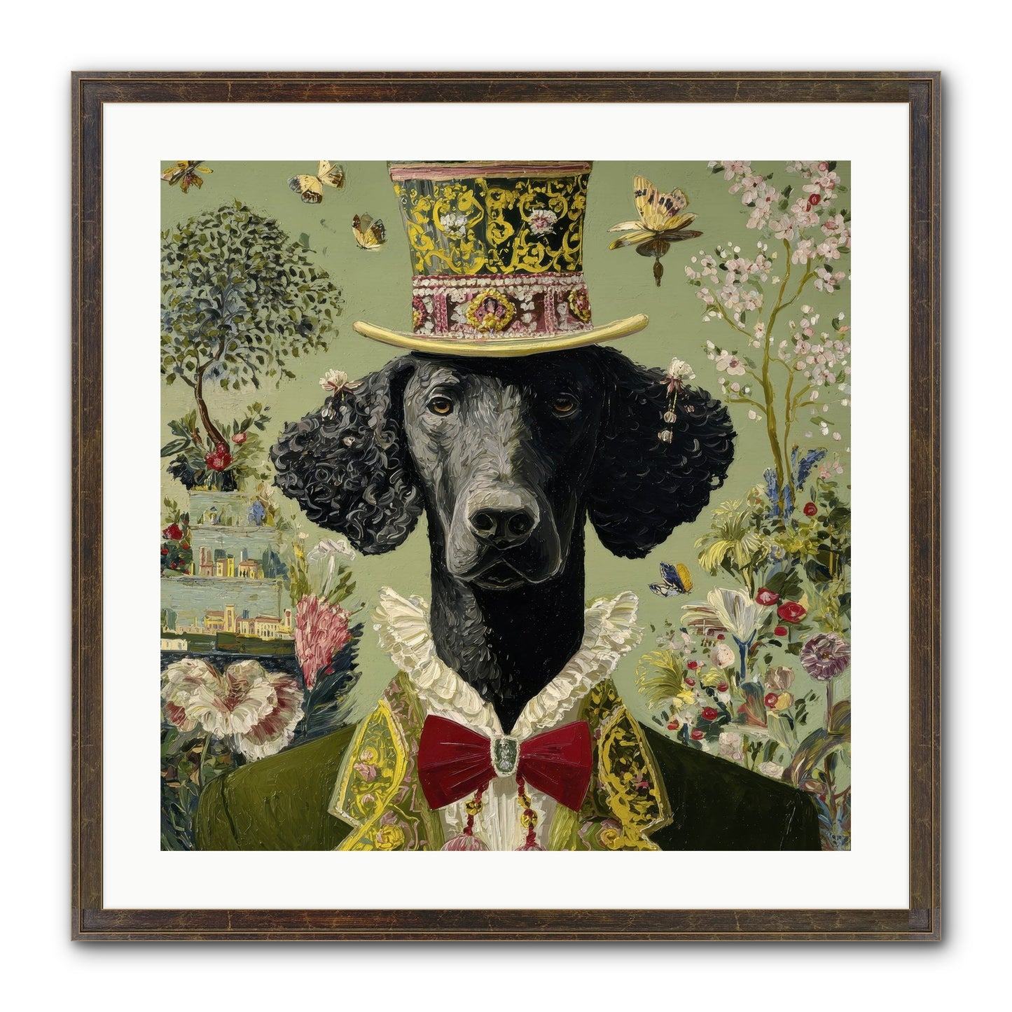 Tales Of Roaming Framed Print - Slimwoods Black/Gold 24x24
