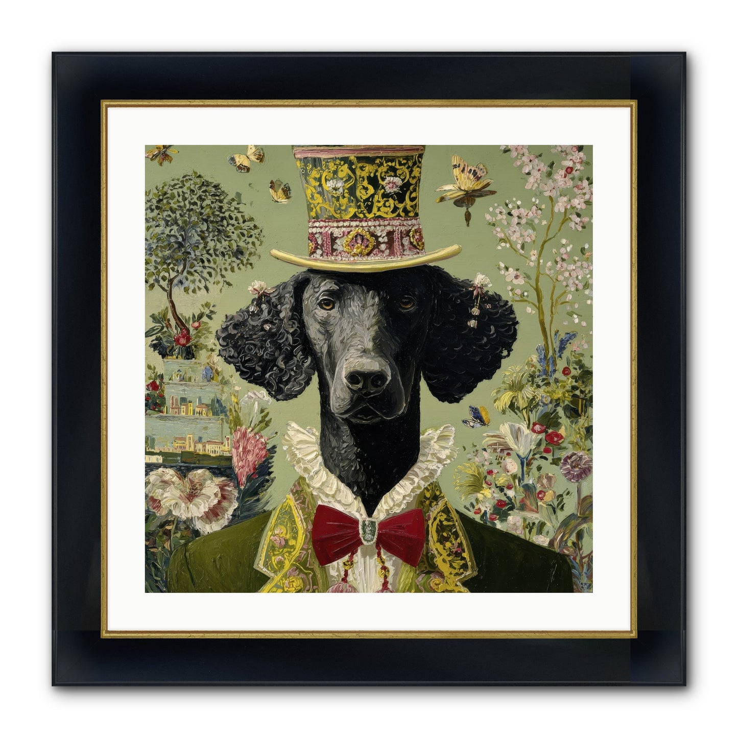 Tales Of Roaming Framed Print - Wide Black w/Gold 24x24