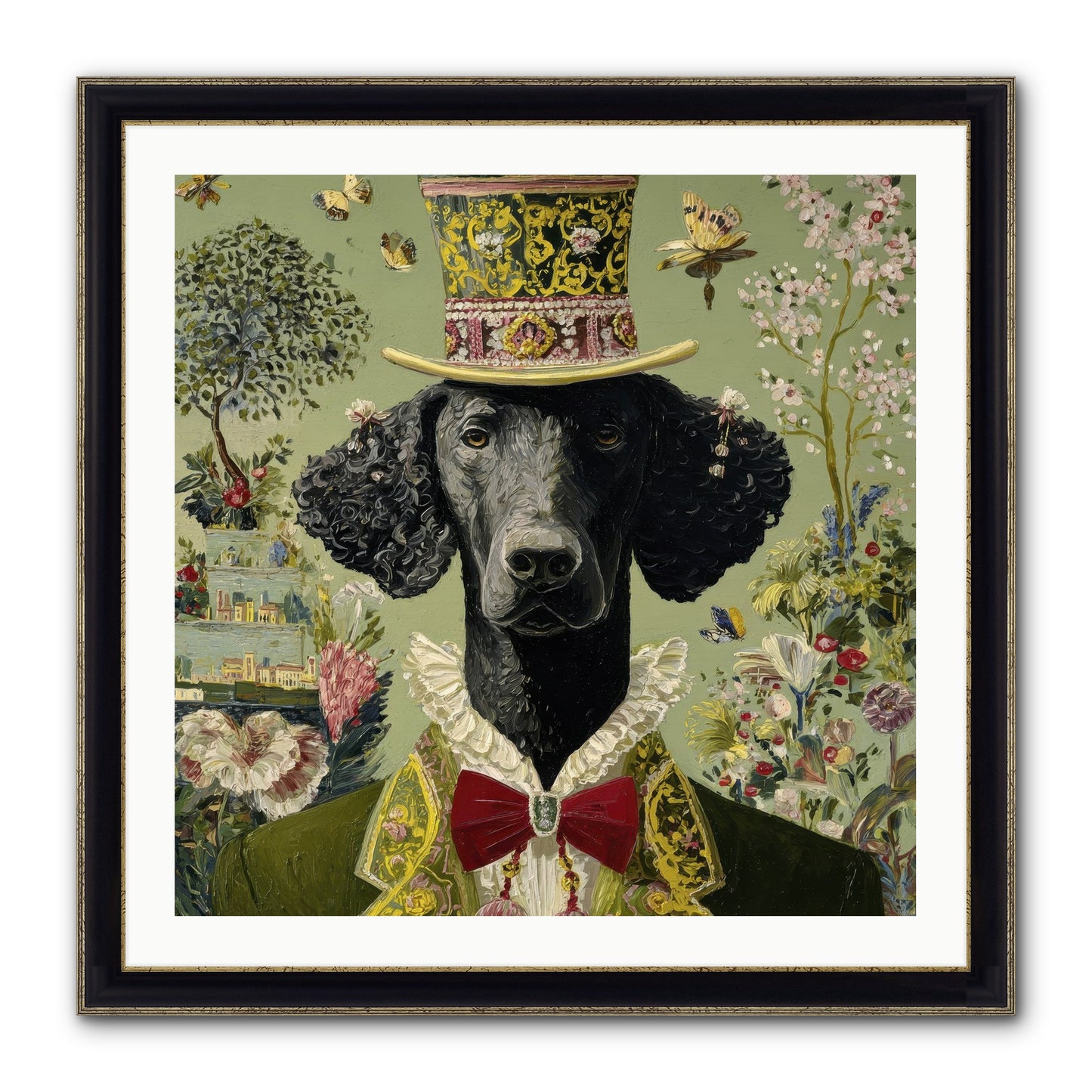 Tales Of Roaming Framed Print - Black & Gold 30x30