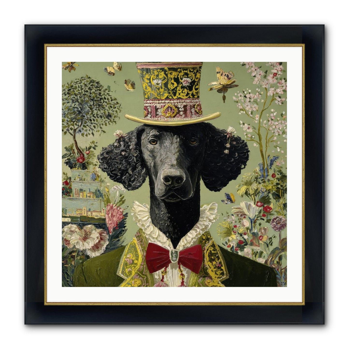 Tales Of Roaming Framed Print - Wide Black w/Gold 30x30