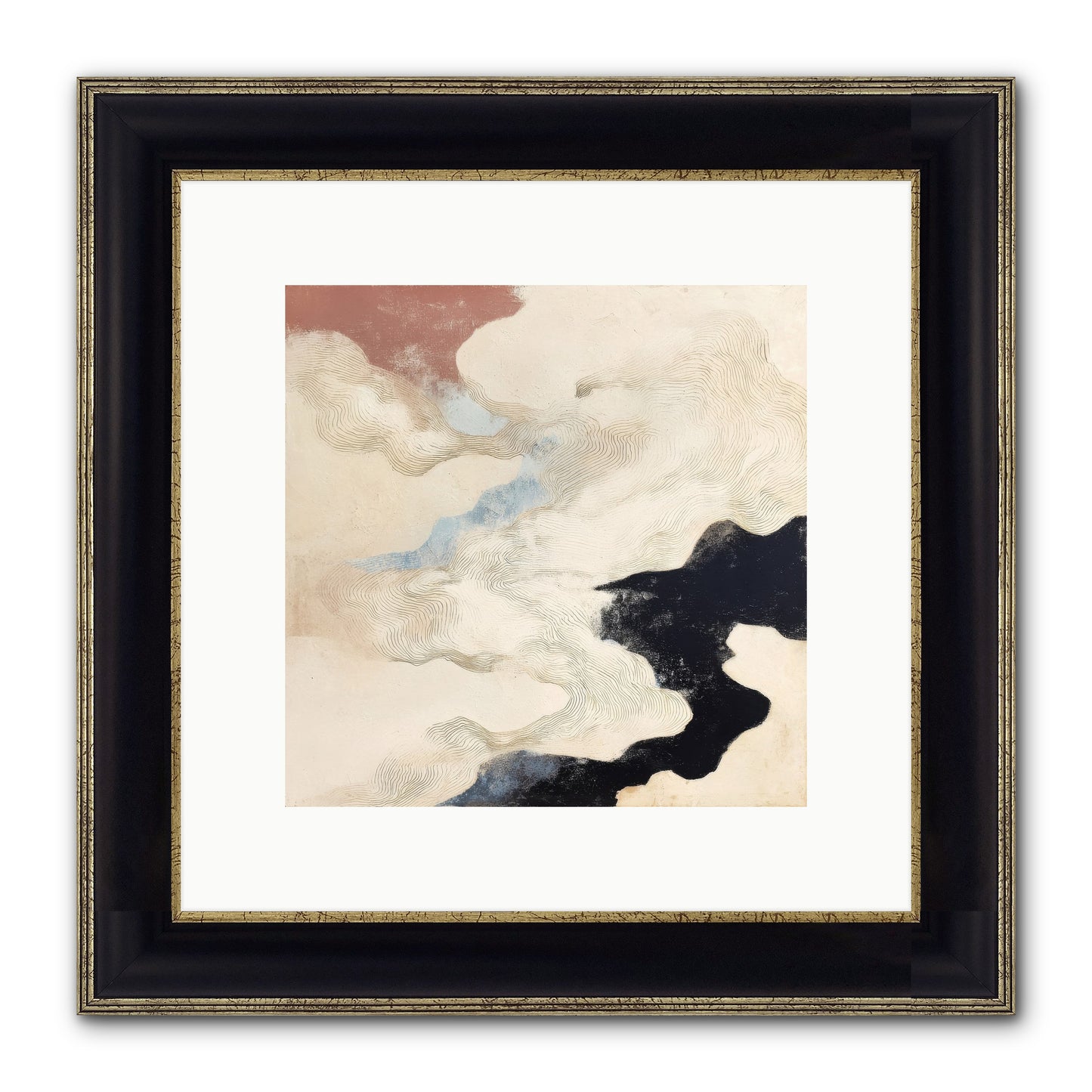 Talisman No.1 Framed Print - Black & Gold 10x10