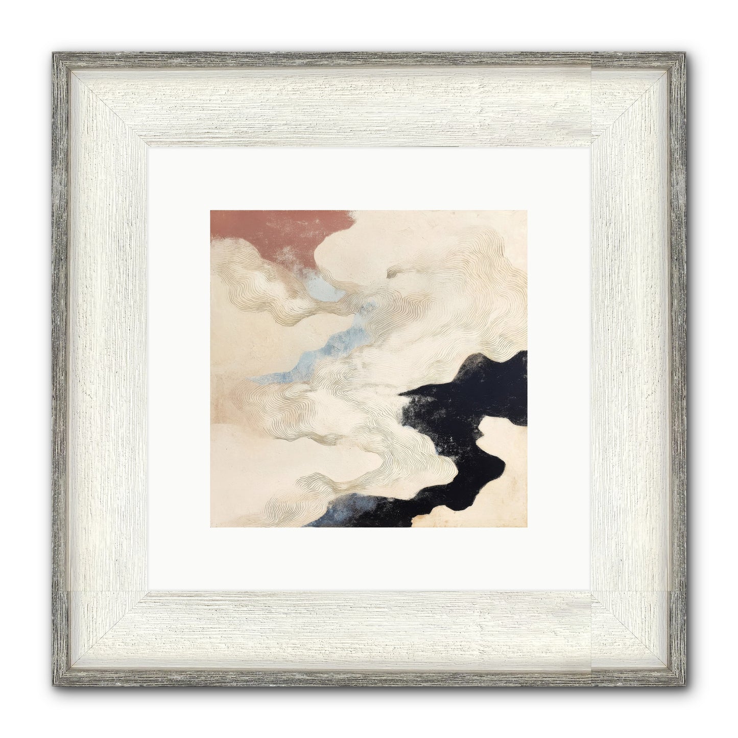 Talisman No.1 Framed Print - Driftwood White 10x10