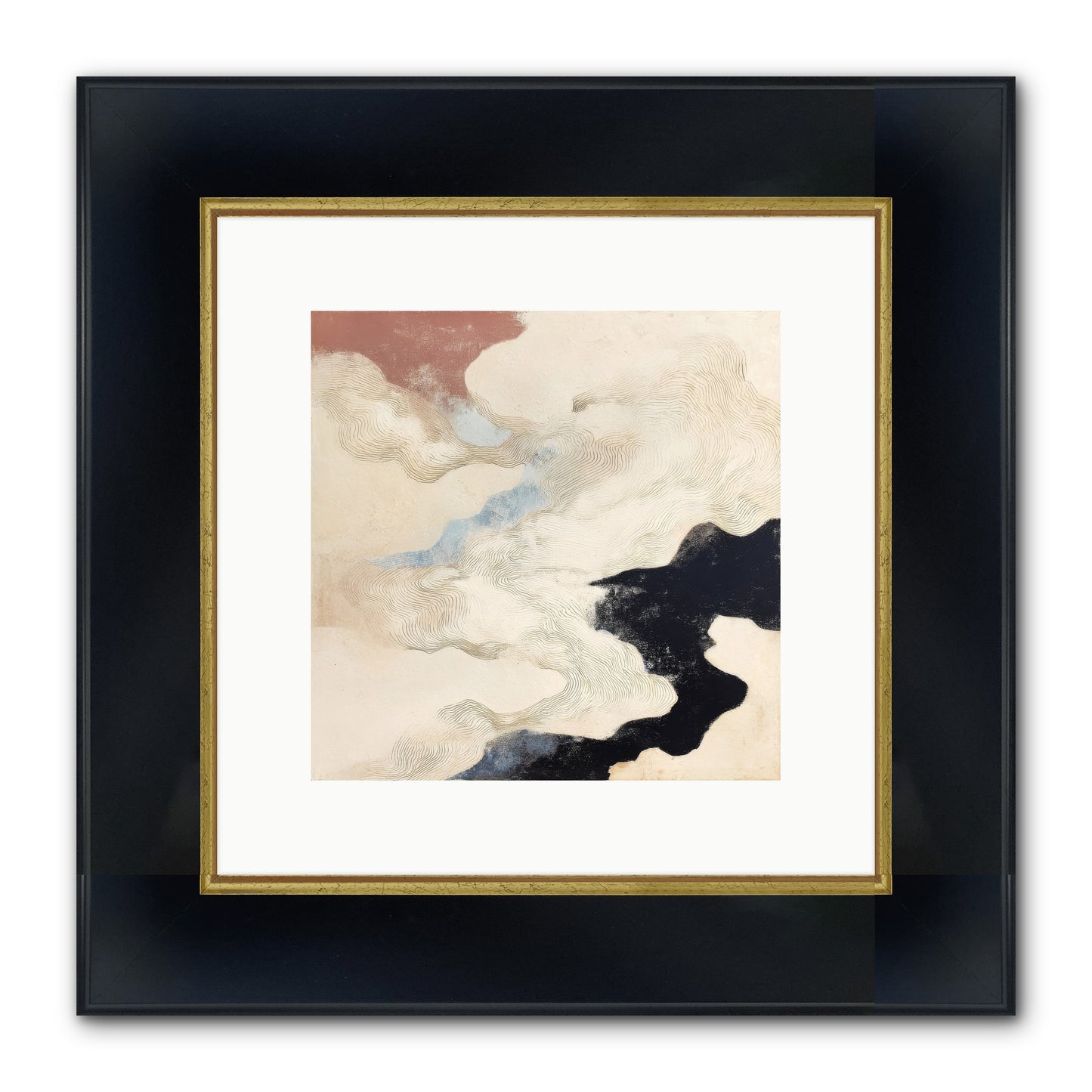 Talisman No.1 Framed Print - Wide Black w/Gold 10x10