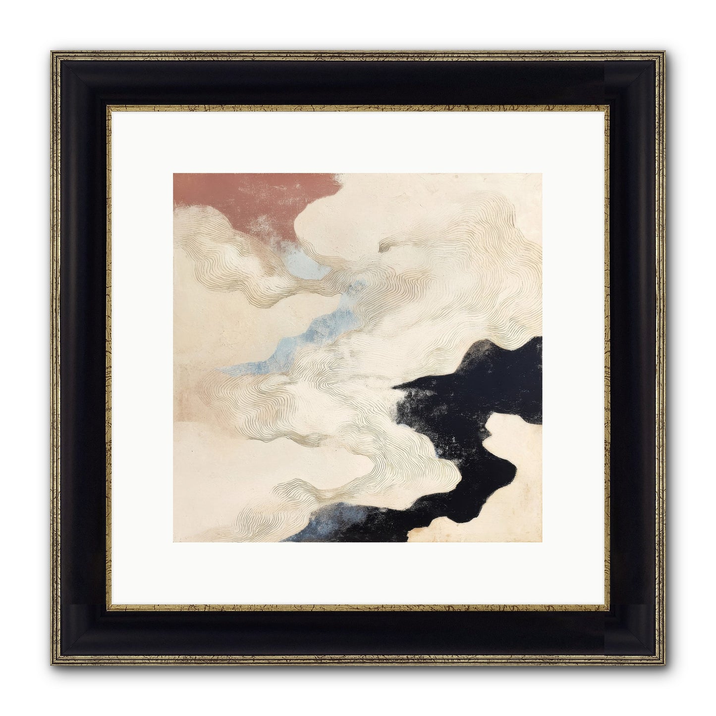 Talisman No.1 Framed Print - Black & Gold 12x12
