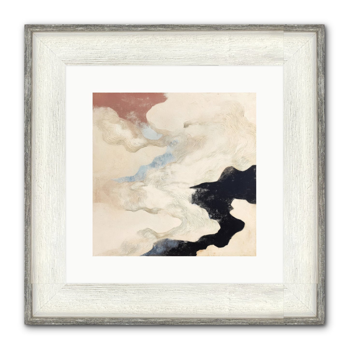 Talisman No.1 Framed Print - Driftwood White 12x12