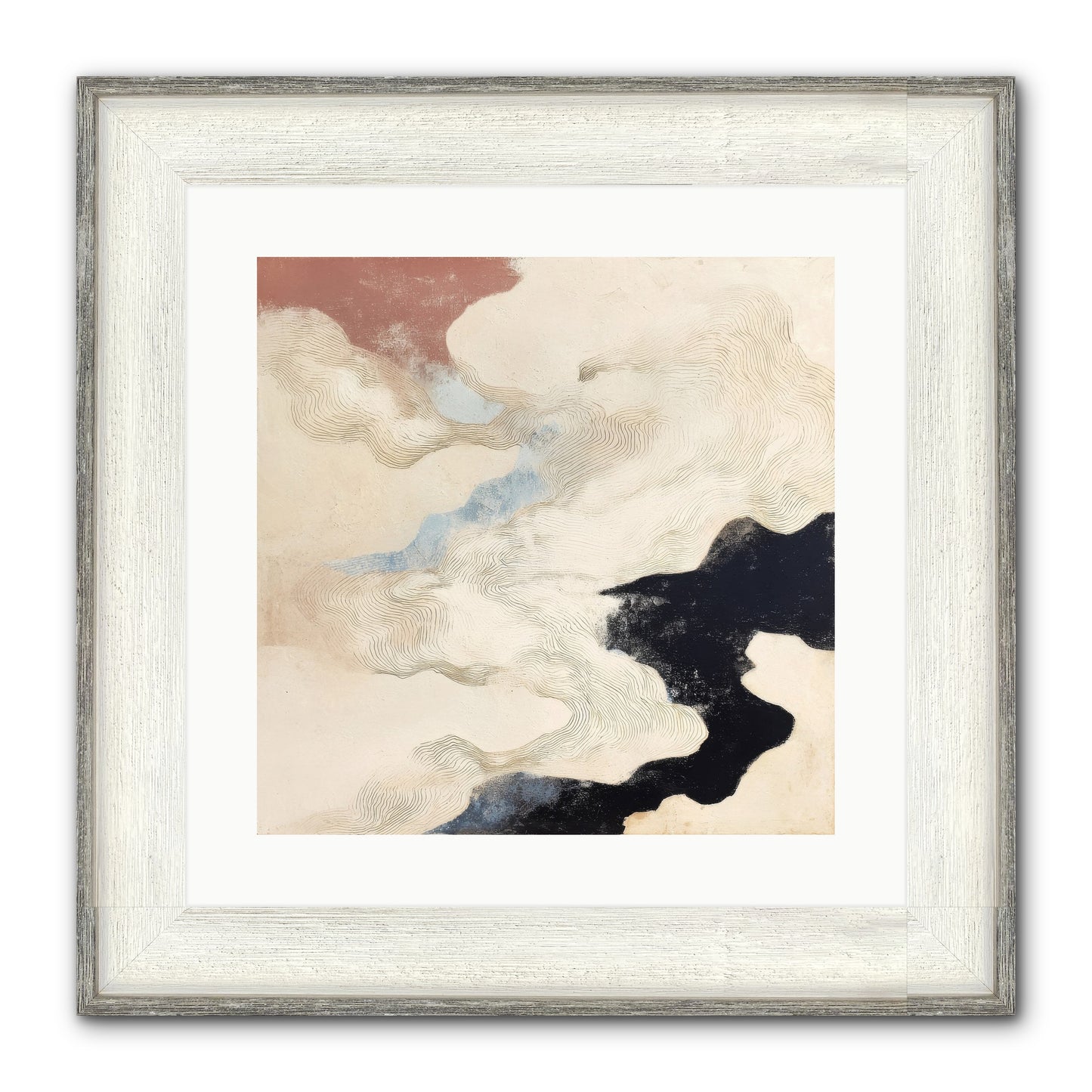 Talisman No.1 Framed Print - Driftwood White 16x16