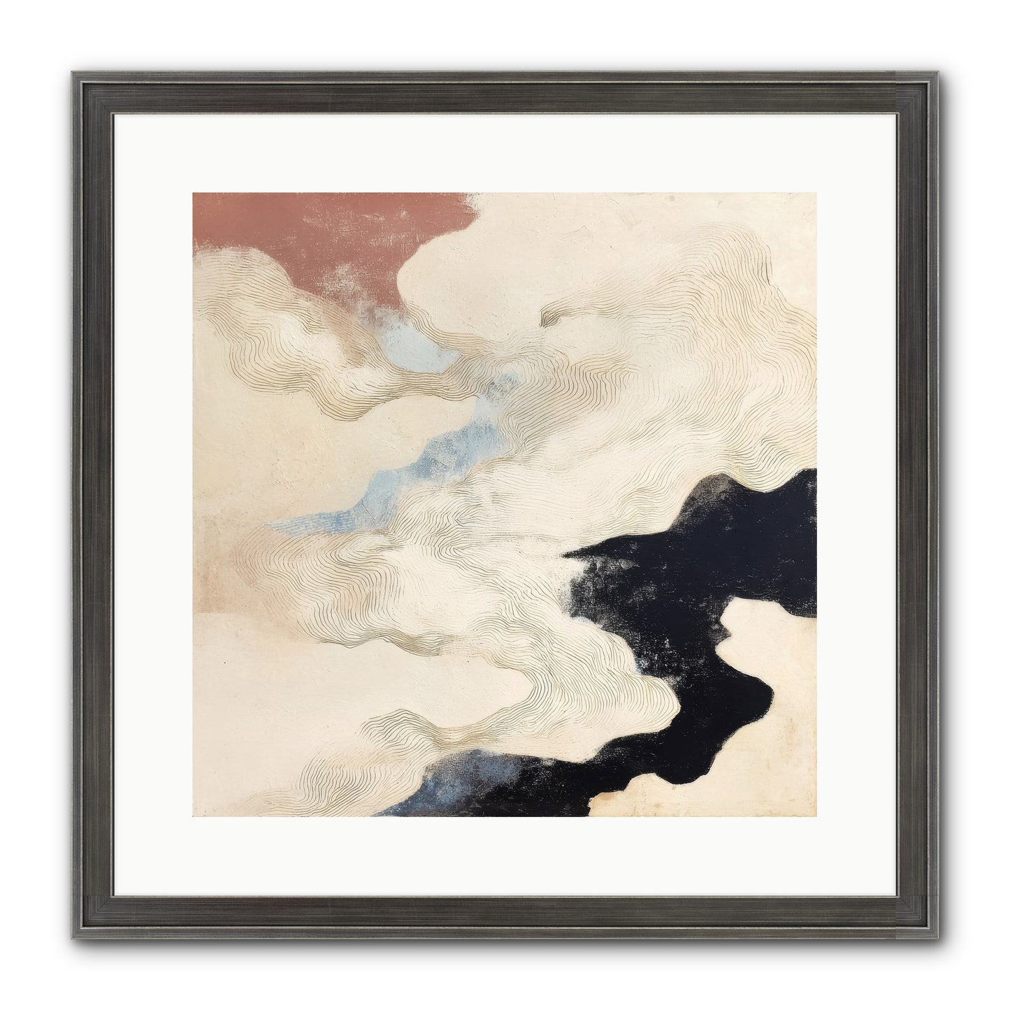 Talisman No.1 Framed Print - Slimwoods Black/Silver 16x16