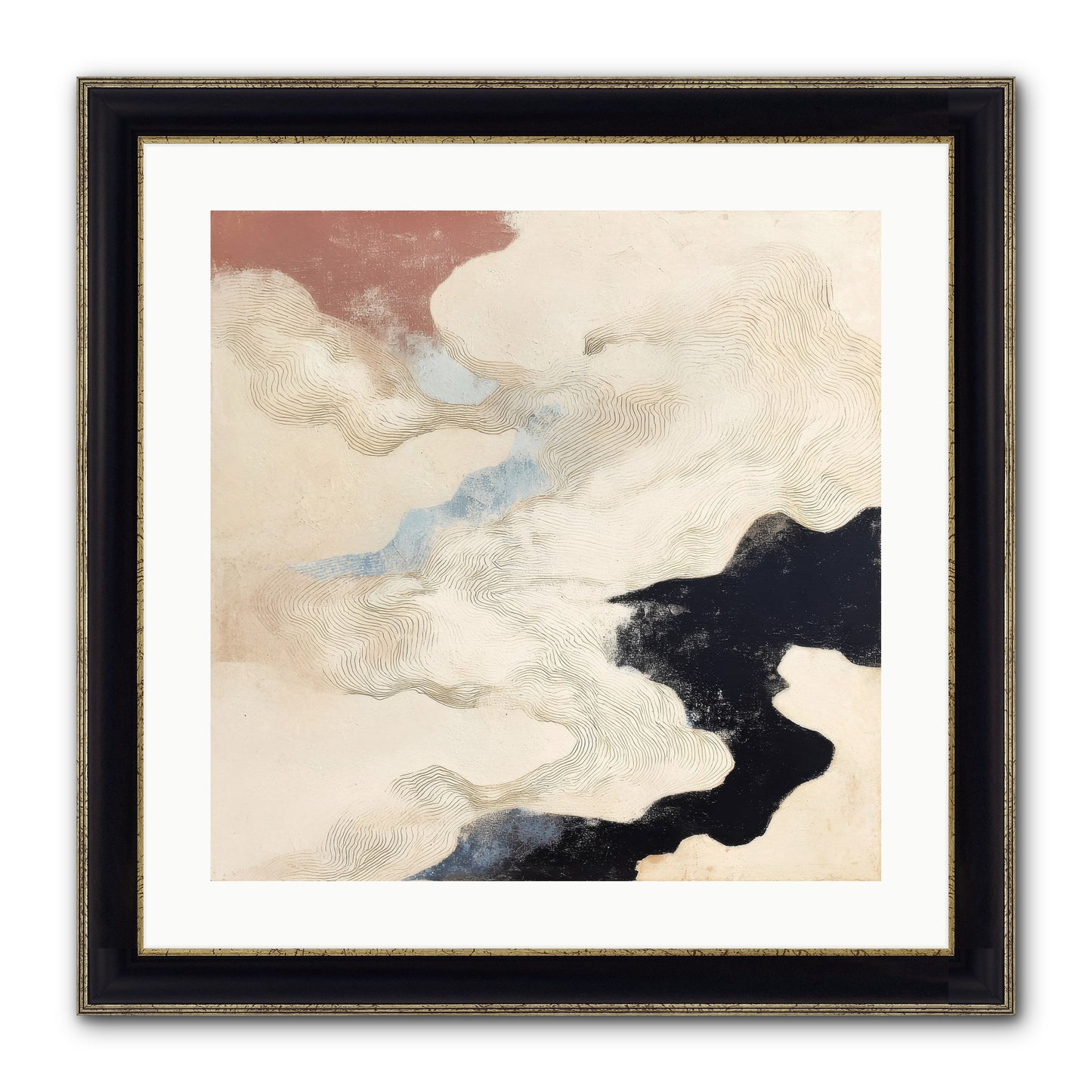 Talisman No.1 Framed Print - Black & Gold 20x20