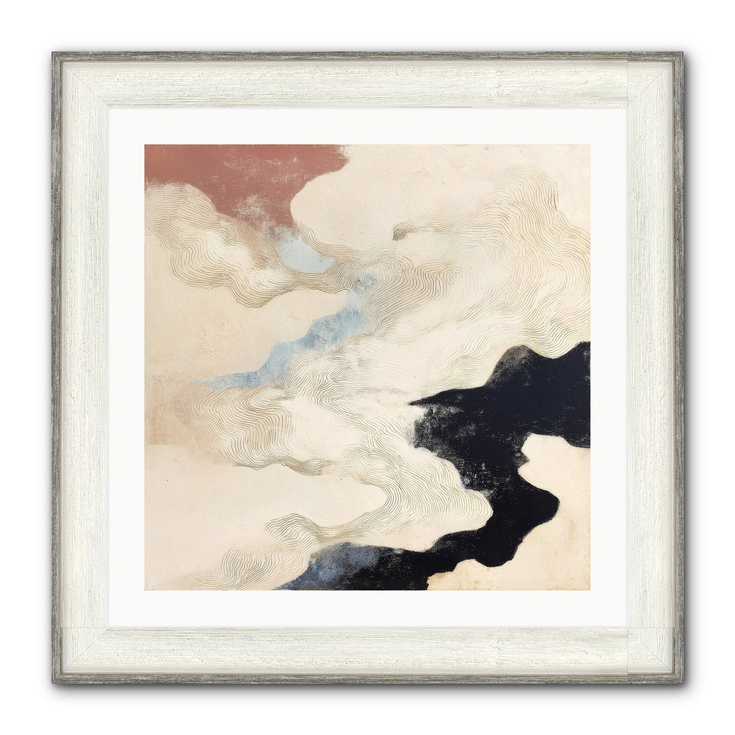 Talisman No.1 Framed Print - Driftwood White 24x24