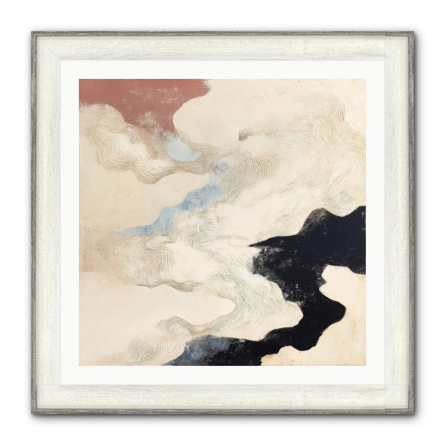 Talisman No.1 Framed Print - Driftwood White 30x30