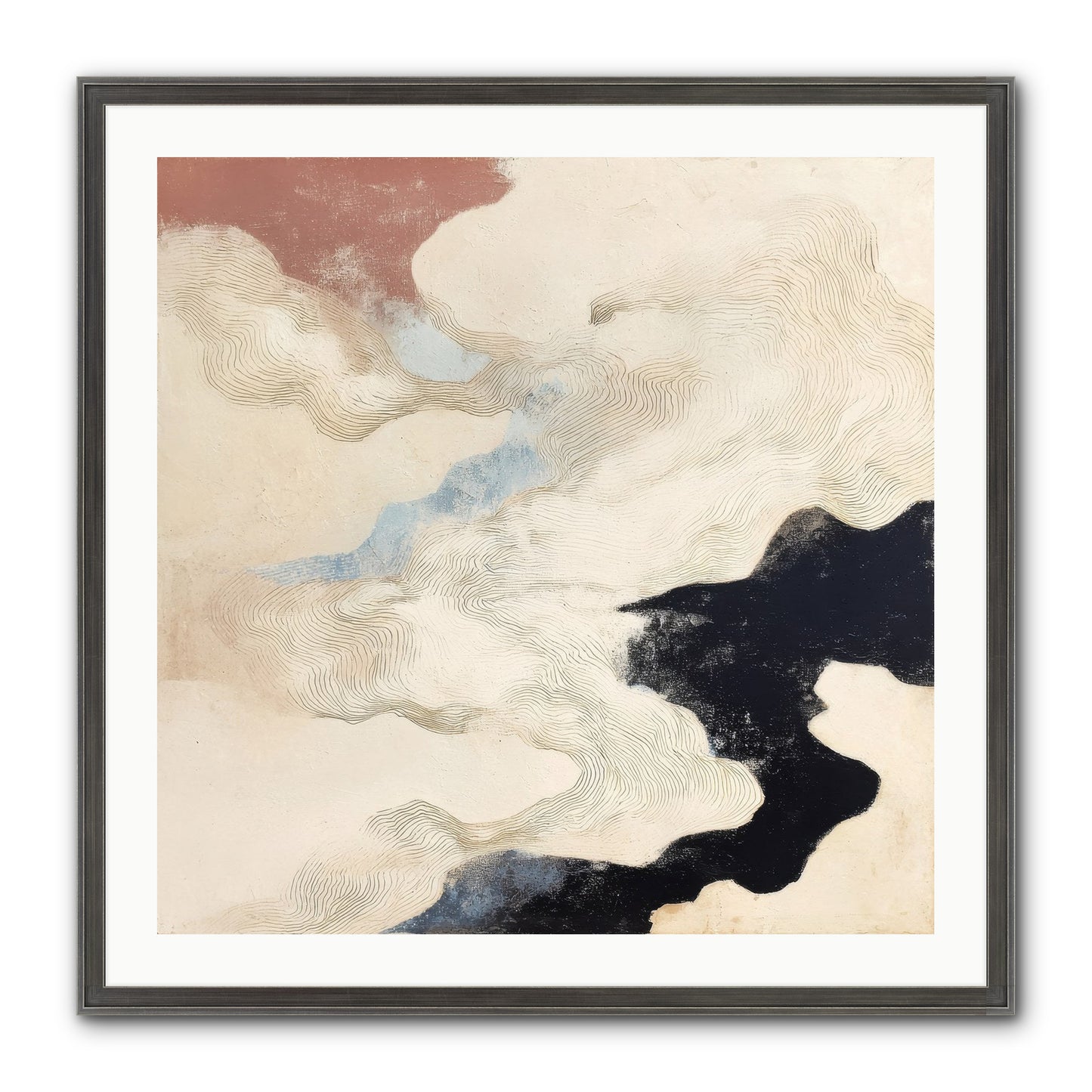 Talisman No.1 Framed Print - Slimwoods Black/Silver 30x30