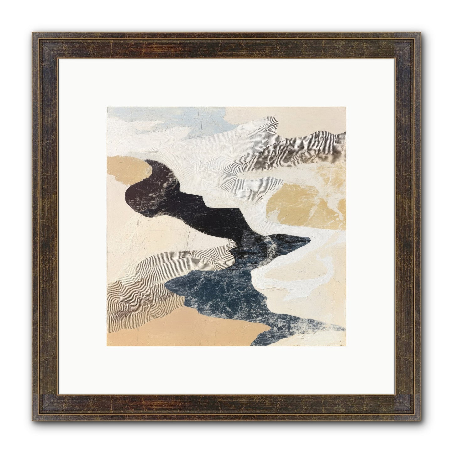 Talisman No.2 Framed Print - Slimwoods Black/Gold 10x10