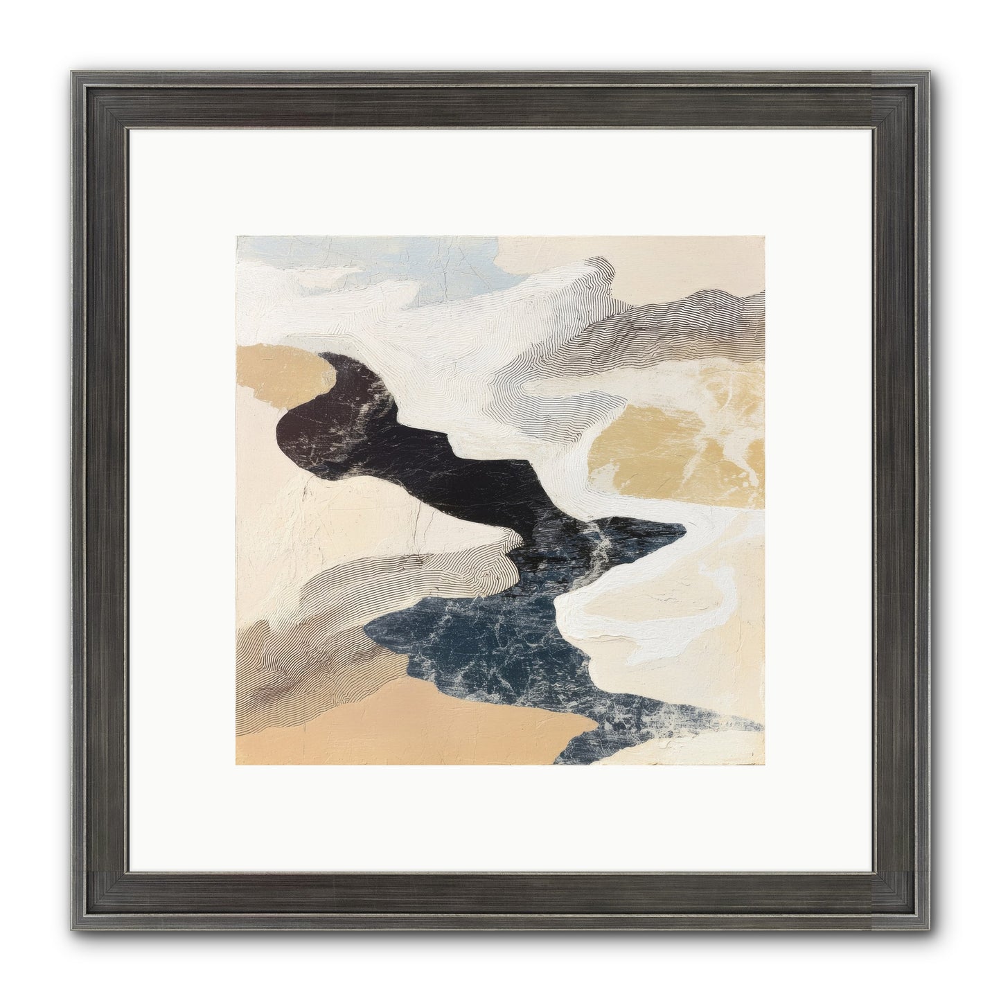 Talisman No.2 Framed Print - Slimwoods Black/Silver 10x10