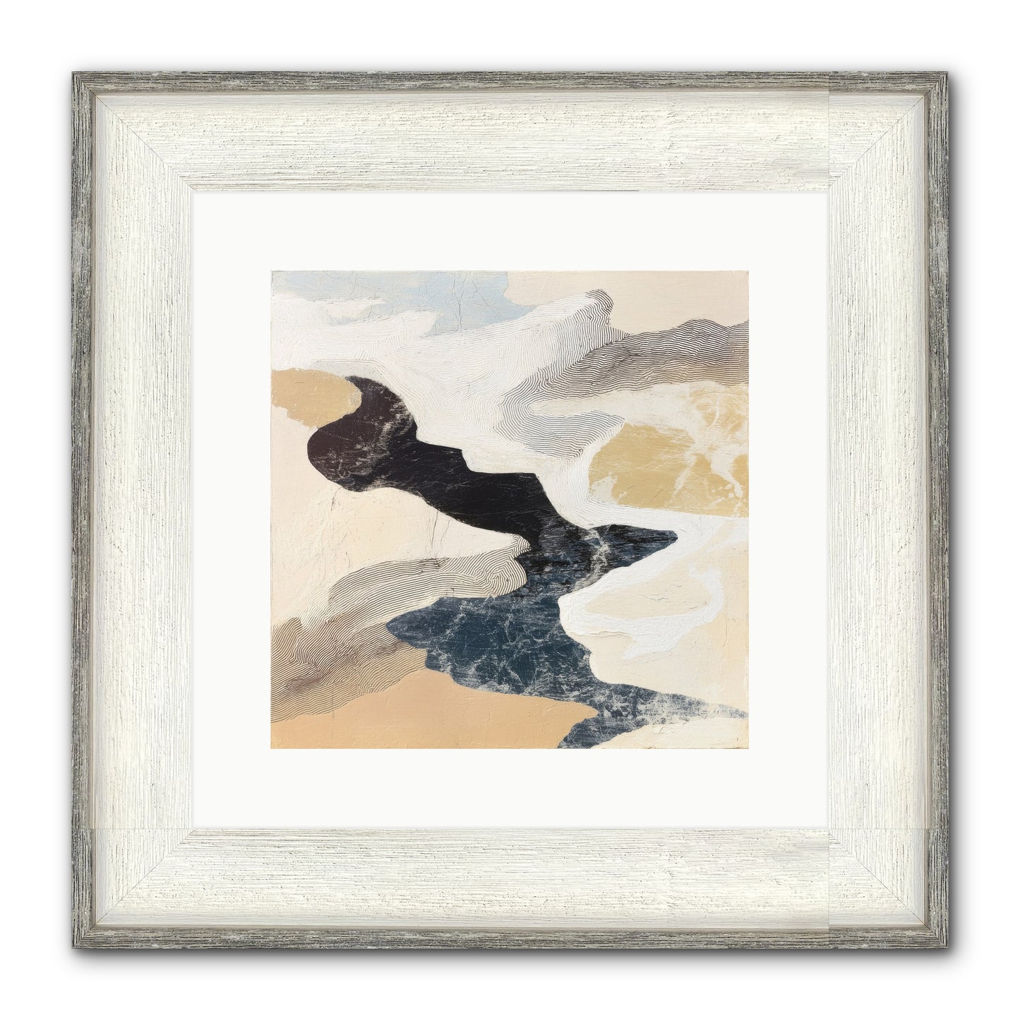 Talisman No.2 Framed Print - Driftwood White 12x12