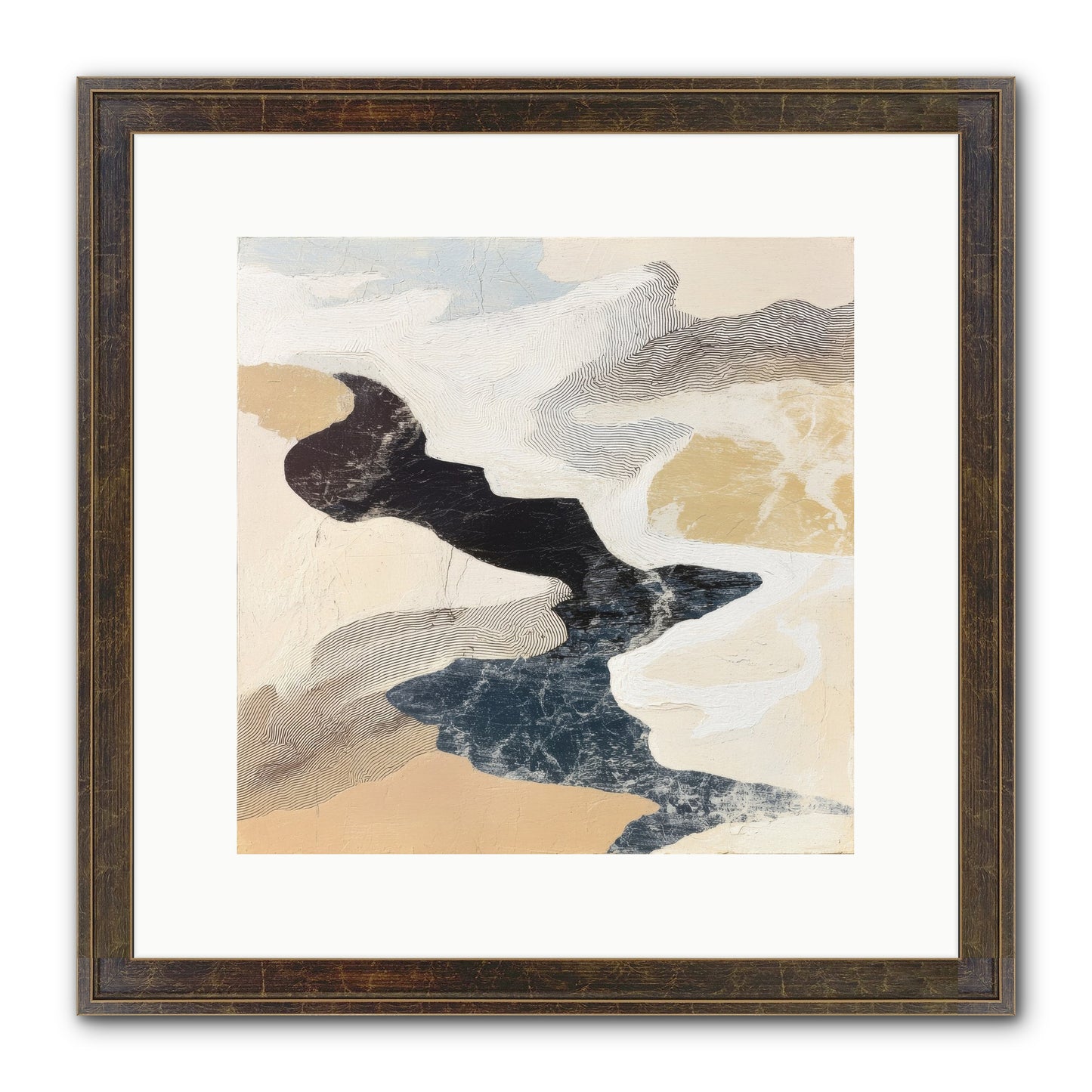 Talisman No.2 Framed Print - Slimwoods Black/Gold 12x12
