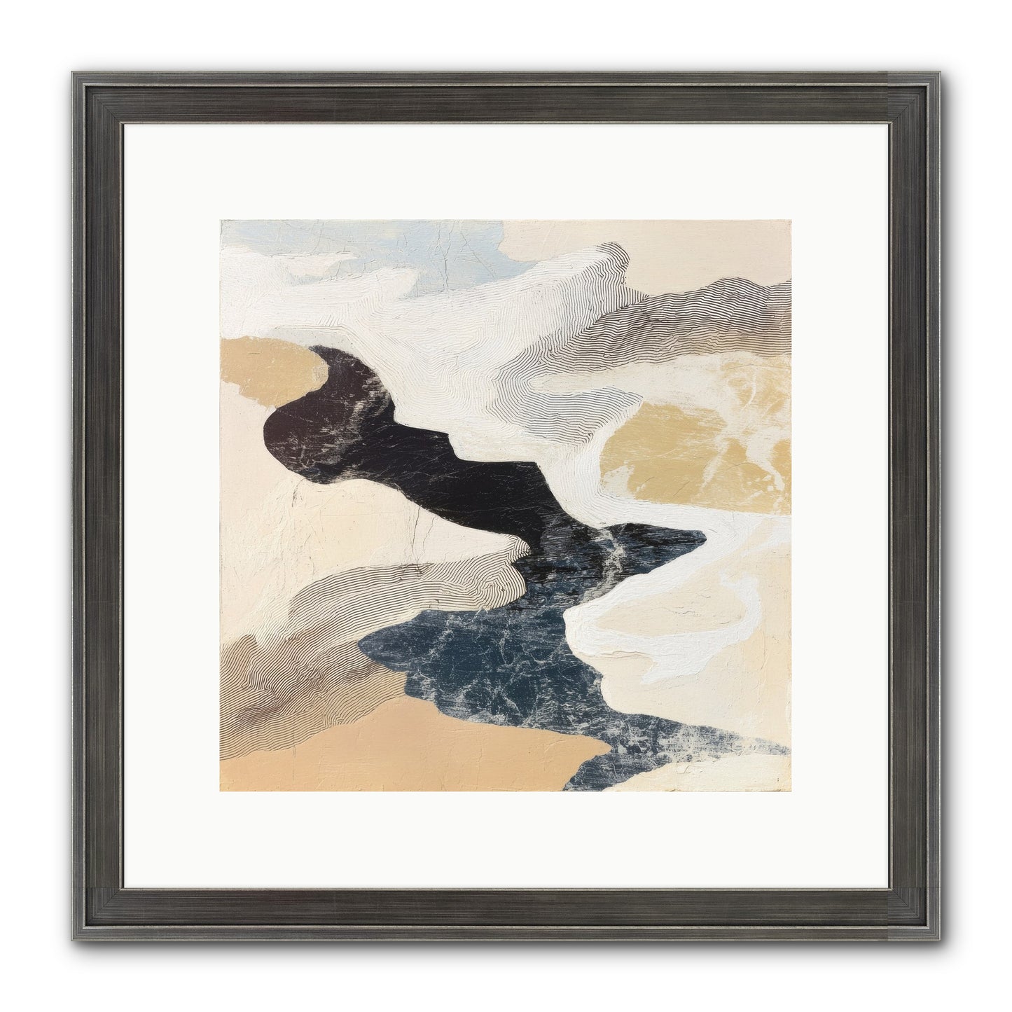 Talisman No.2 Framed Print - Slimwoods Black/Silver 12x12
