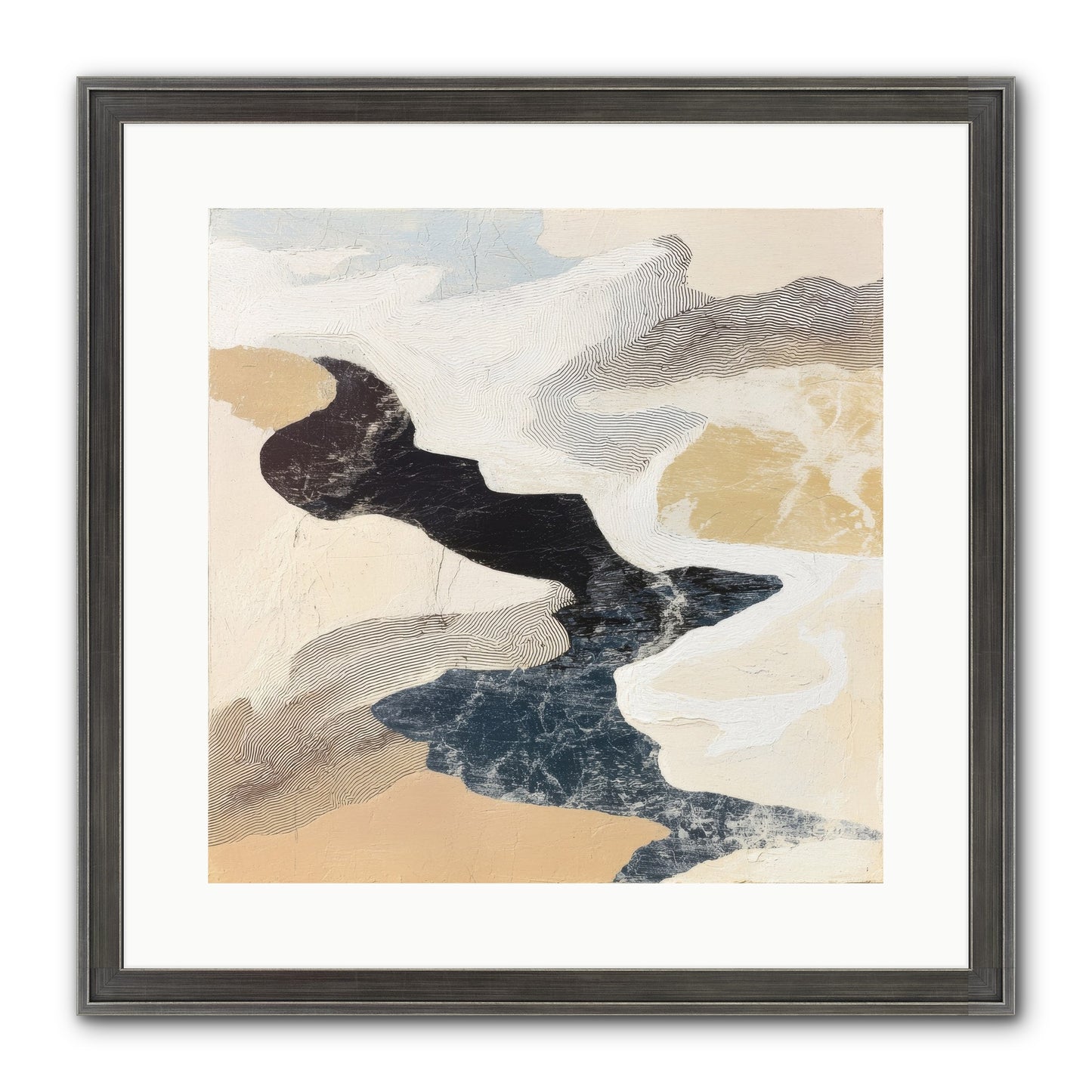 Talisman No.2 Framed Print - Slimwoods Black/Silver 16x16