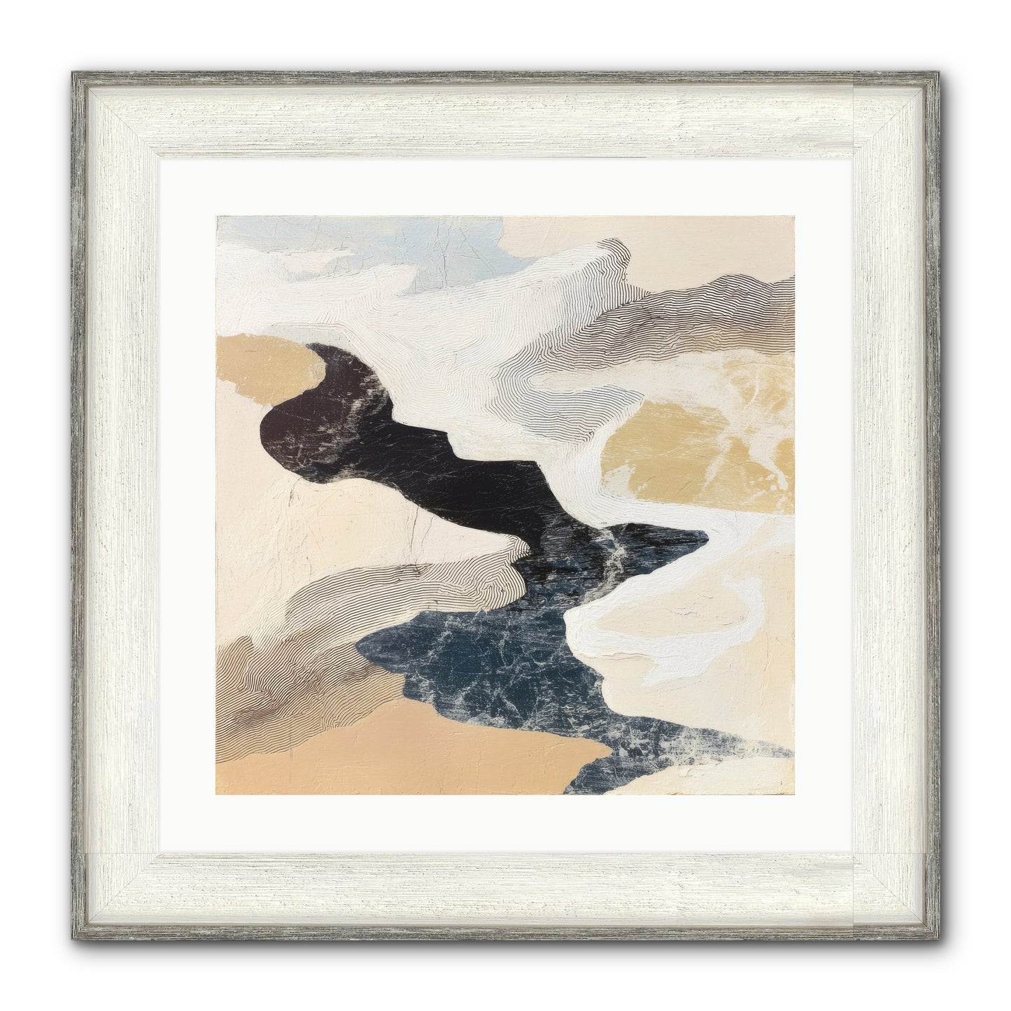 Talisman No.2 Framed Print - Driftwood White 20x20