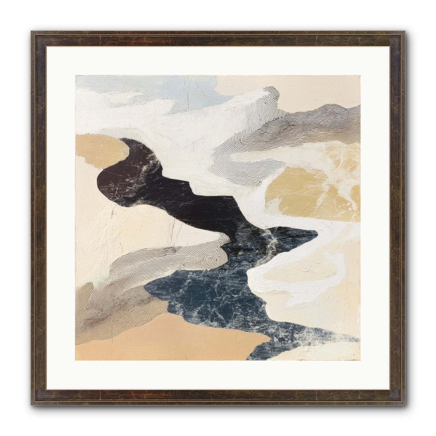 Talisman No.2 Framed Print - Slimwoods Black/Gold 20x20