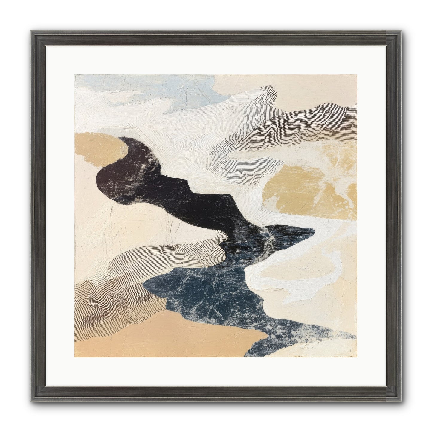 Talisman No.2 Framed Print - Slimwoods Black/Silver 20x20