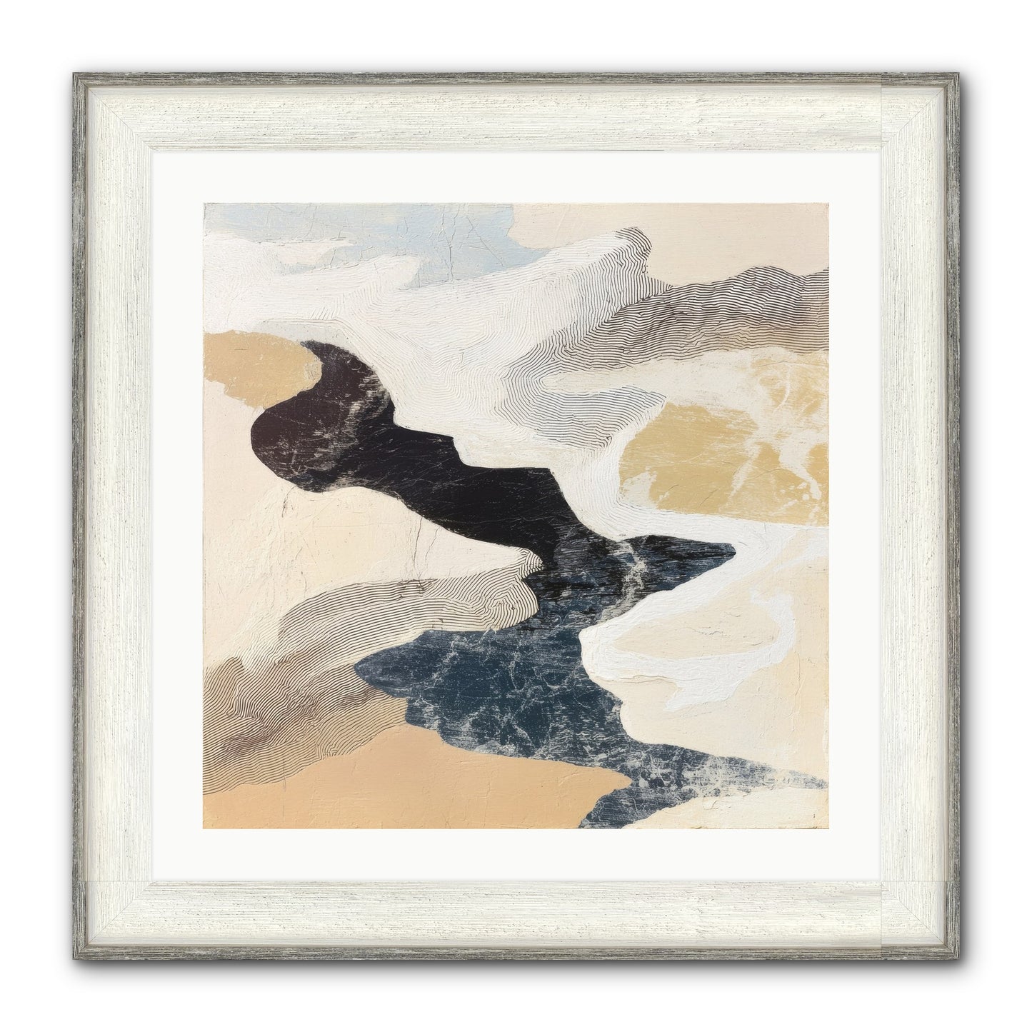 Talisman No.2 Framed Print - Driftwood White 24x24