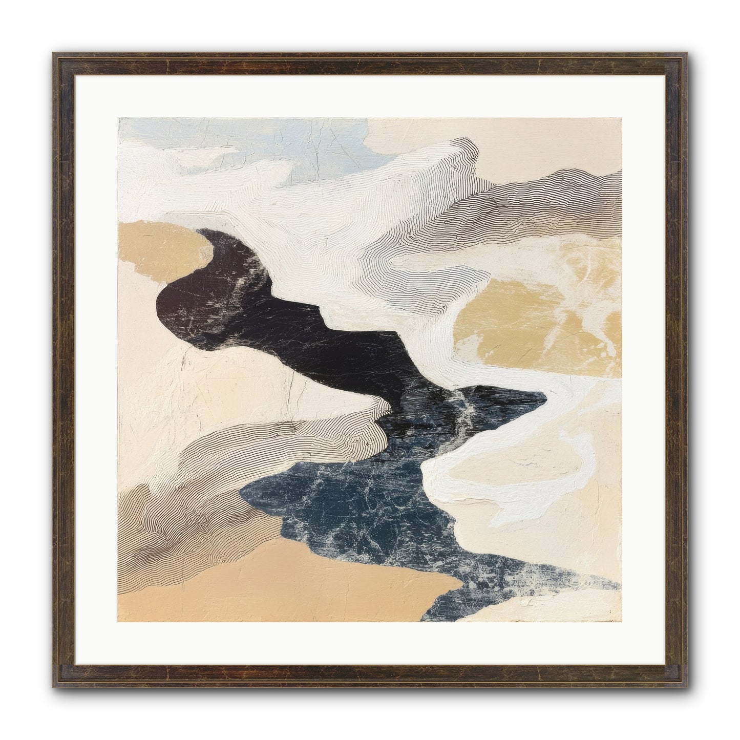 Talisman No.2 Framed Print - Slimwoods Black/Gold 24x24