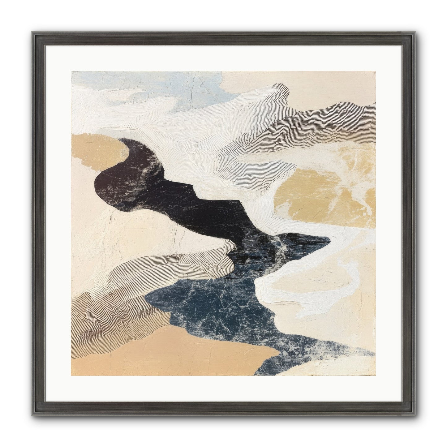Talisman No.2 Framed Print - Slimwoods Black/Silver 24x24