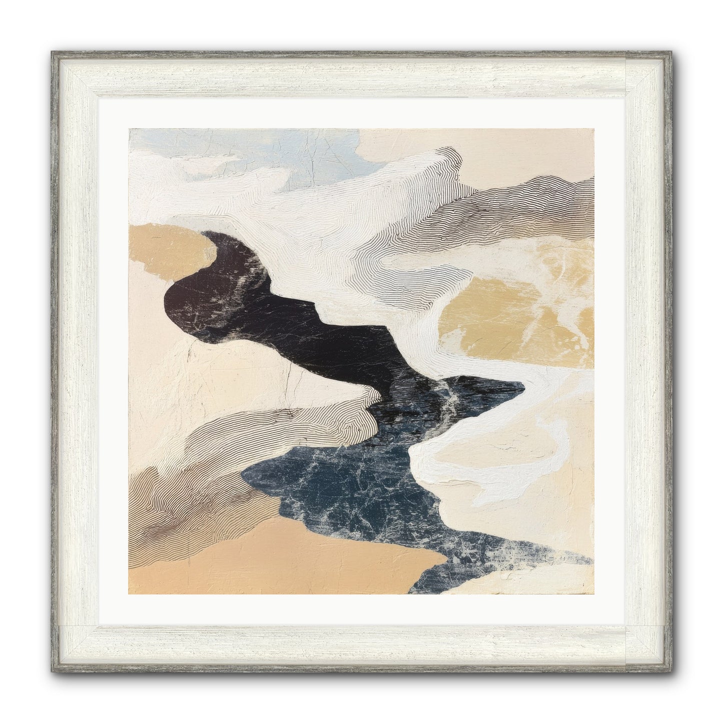 Talisman No.2 Framed Print - Driftwood White 30x30
