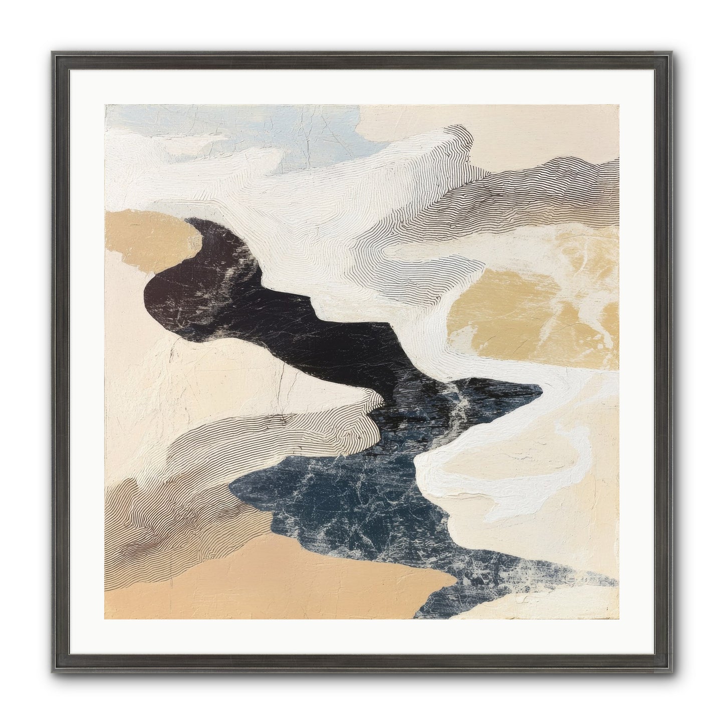 Talisman No.2 Framed Print - Slimwoods Black/Silver 30x30