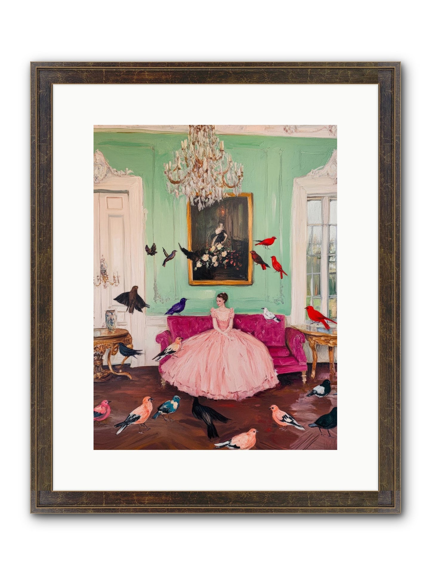 Taming Morning Songs Framed Print - Slimwoods Black/Gold 12x16