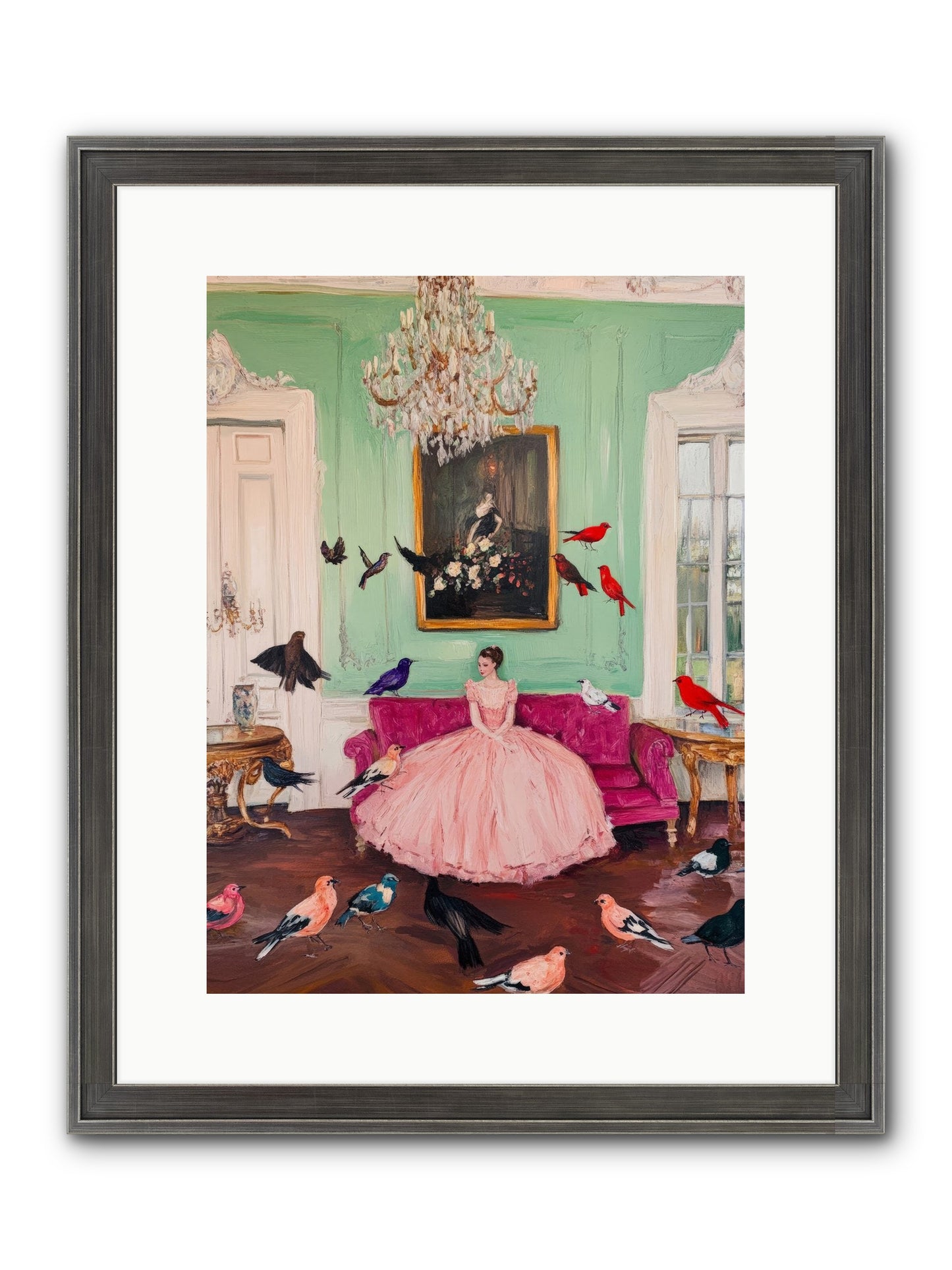 Taming Morning Songs Framed Print - Slimwoods Black/Silver 12x16